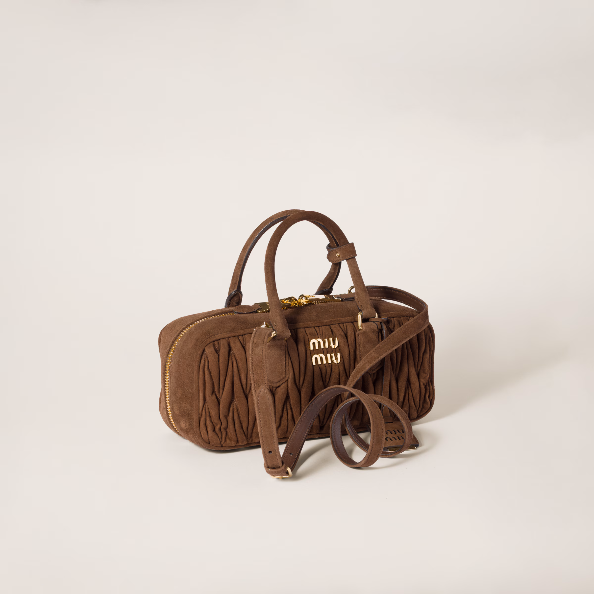 Arcadie Matelassé Suede Bag
