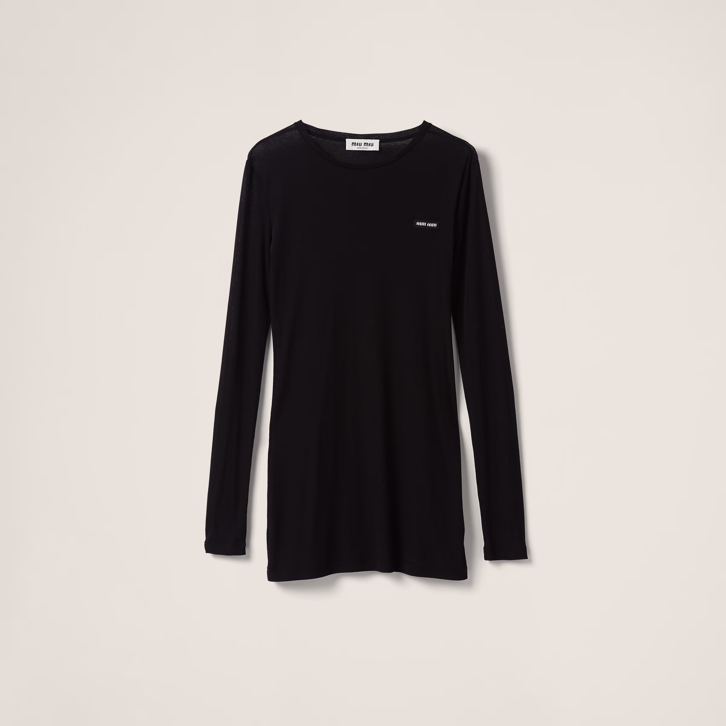 Ribbed Knit Jersey Dress