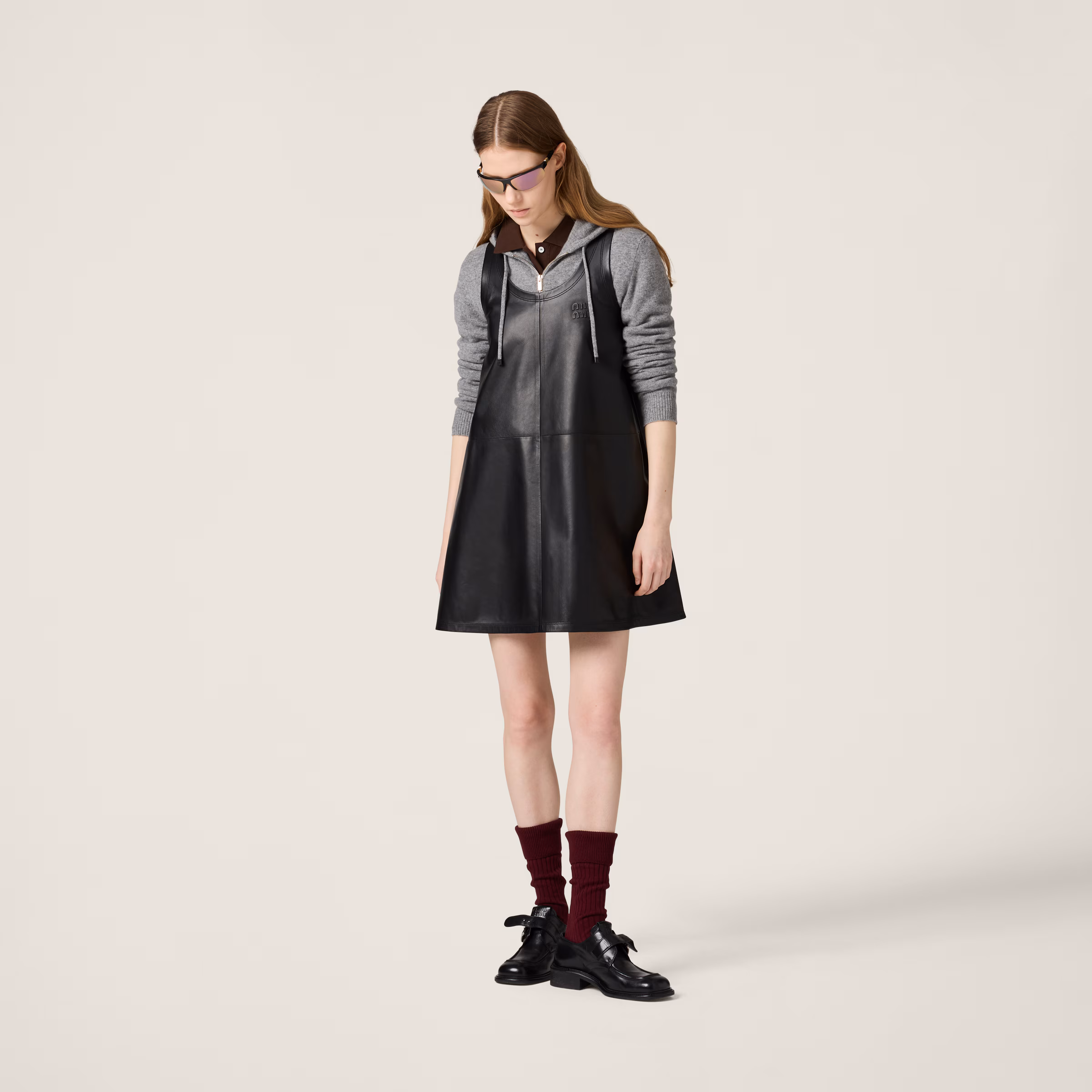 Nappa Leather Mini-Dress