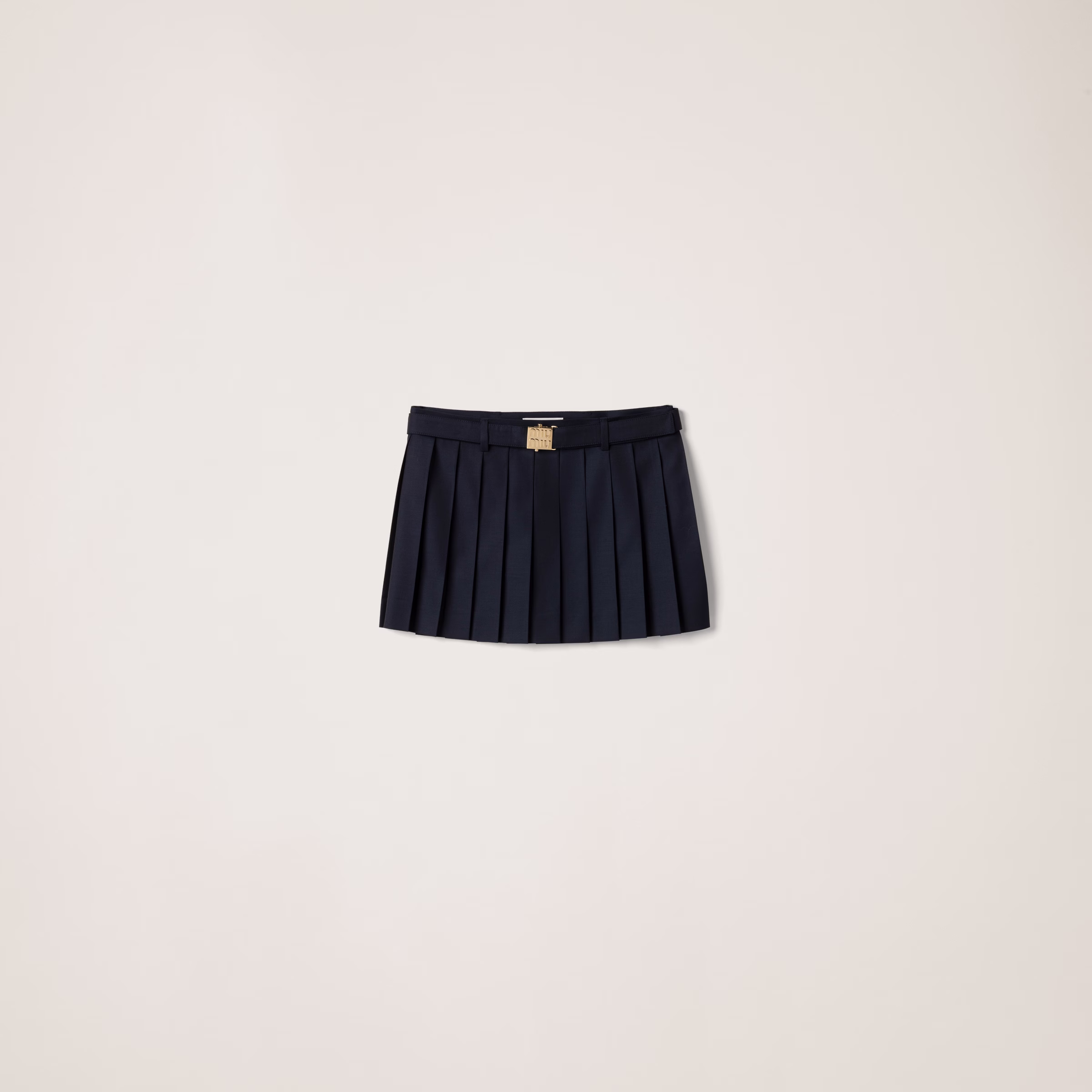 Pleated Batavia Miniskirt