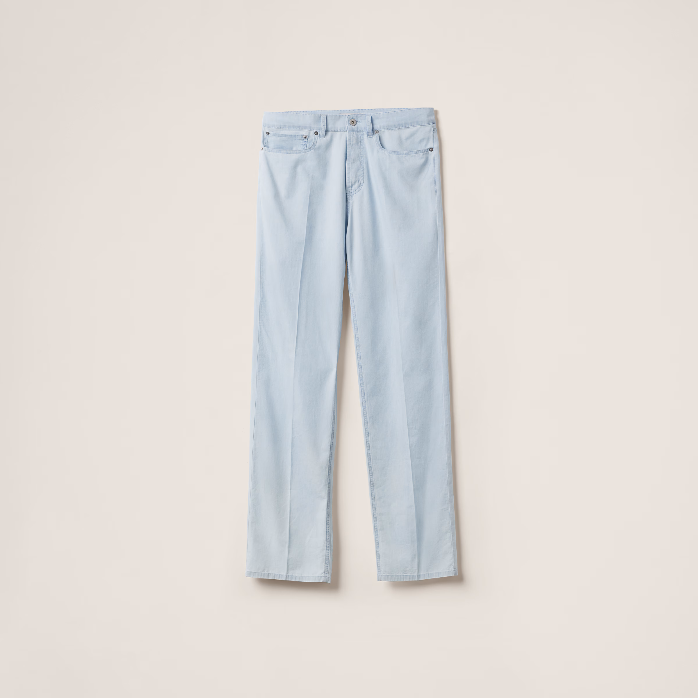 Five-Pocket Chambray Denim Jeans