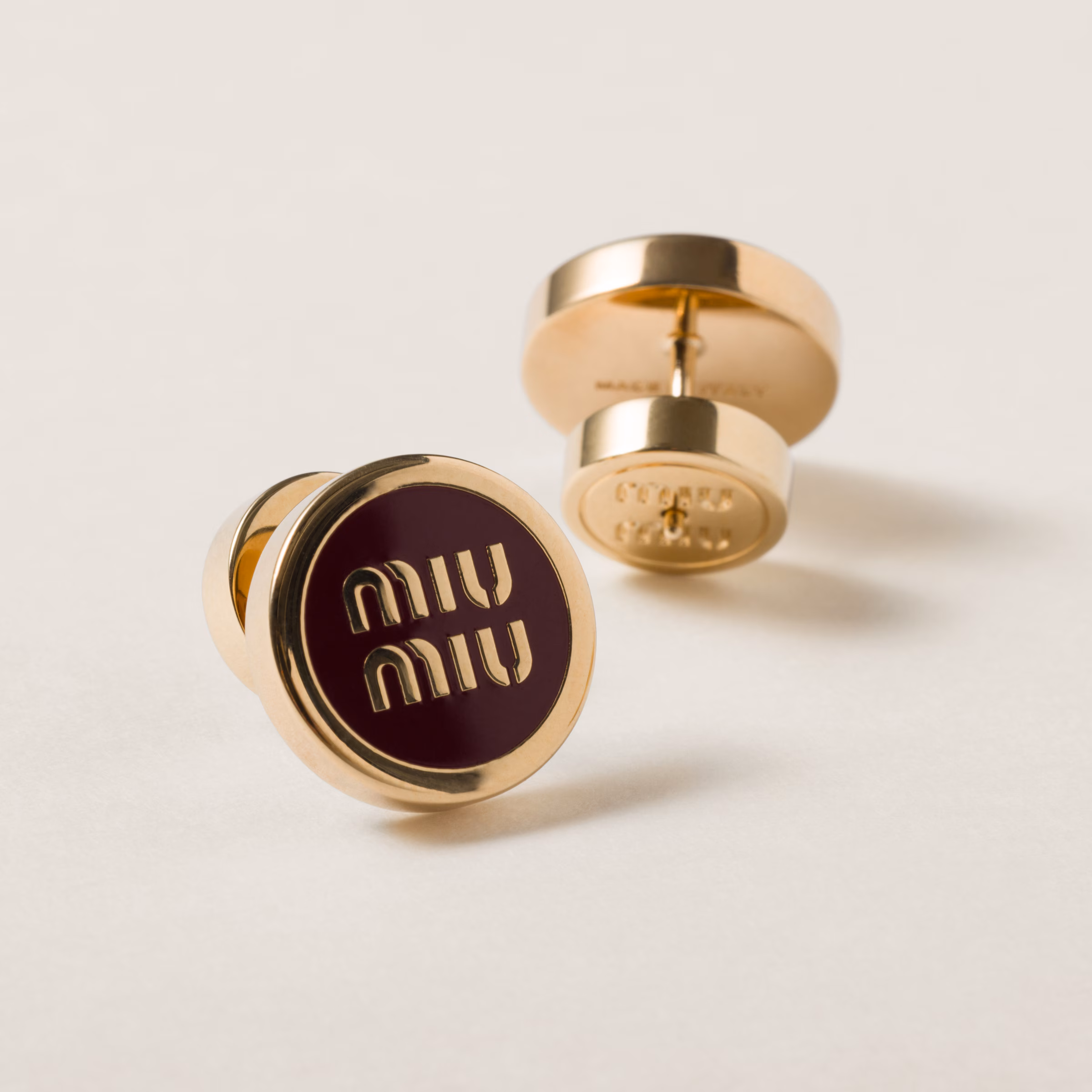 Enameled Metal Earrings