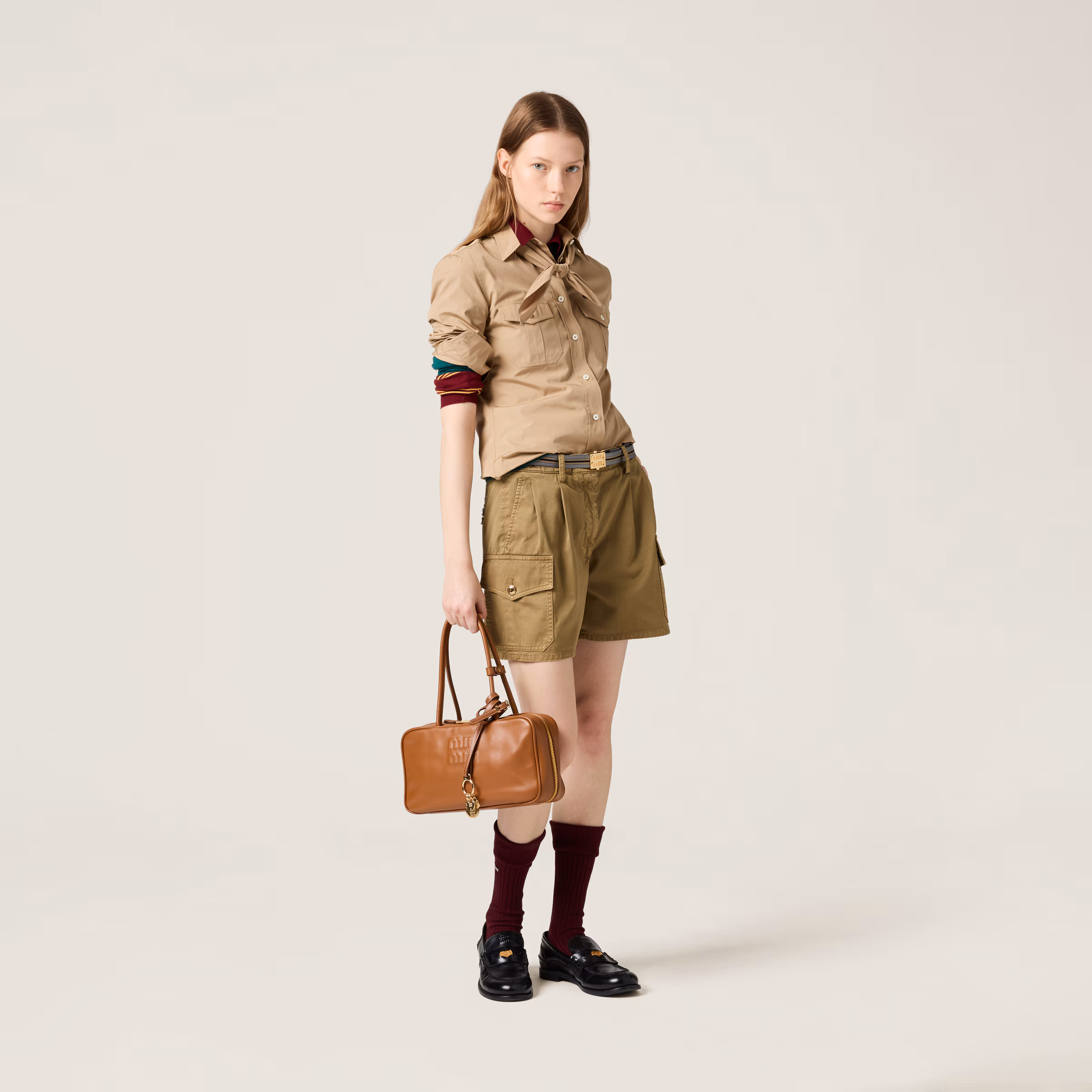 Poplin Shirt With Neckerchief