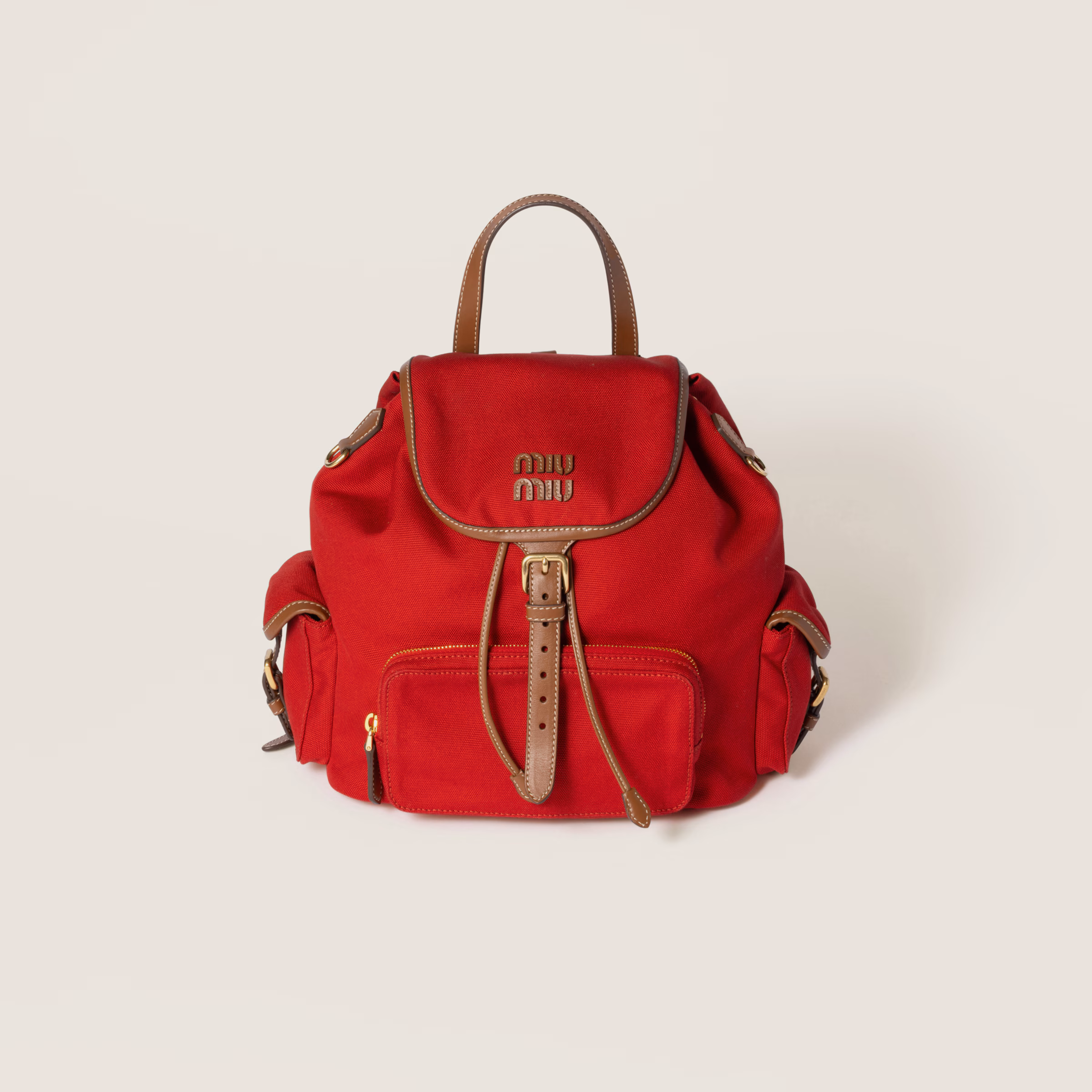 Canvas And Leather Backpack