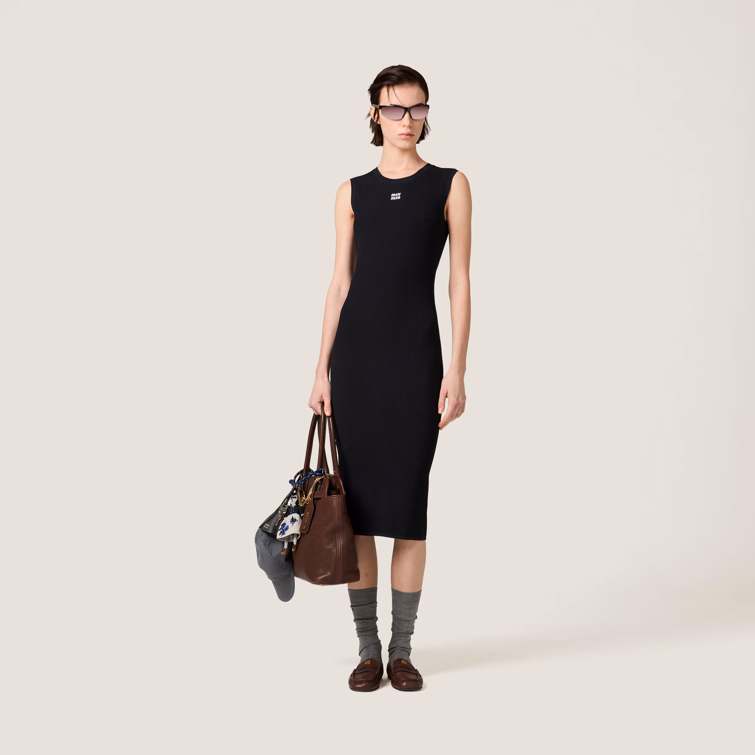 Viscose Round-Neck Dress