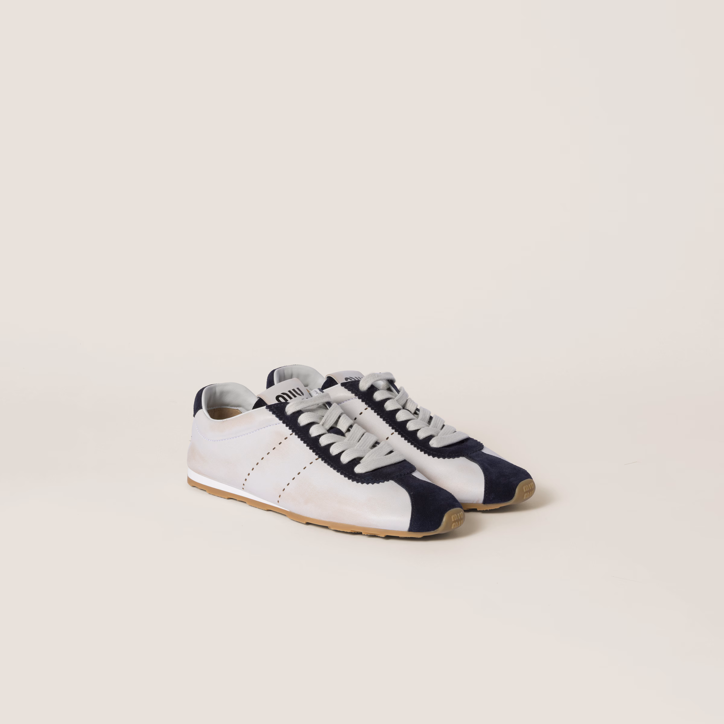 Plume Nappa Leather And Suede Sneakers