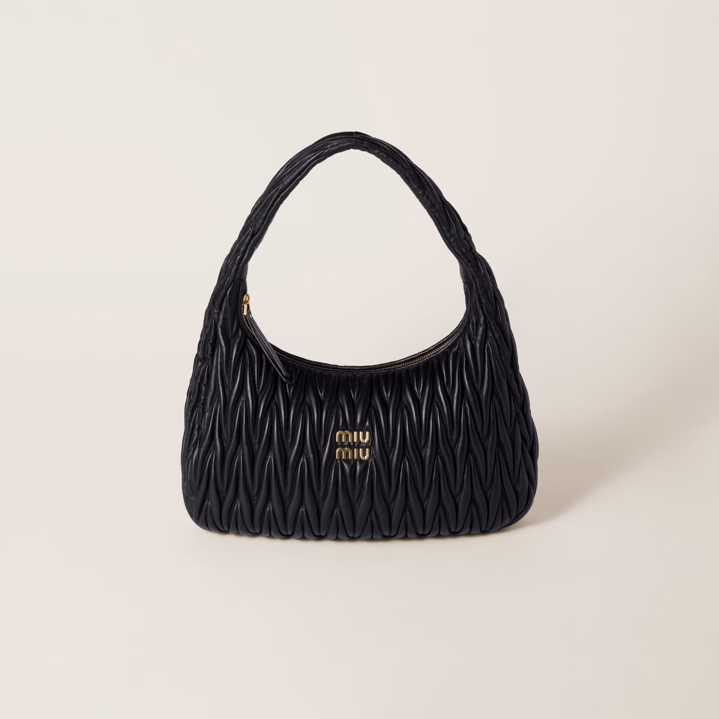 Wander Matelassé Nappa Leather Hobo Bag