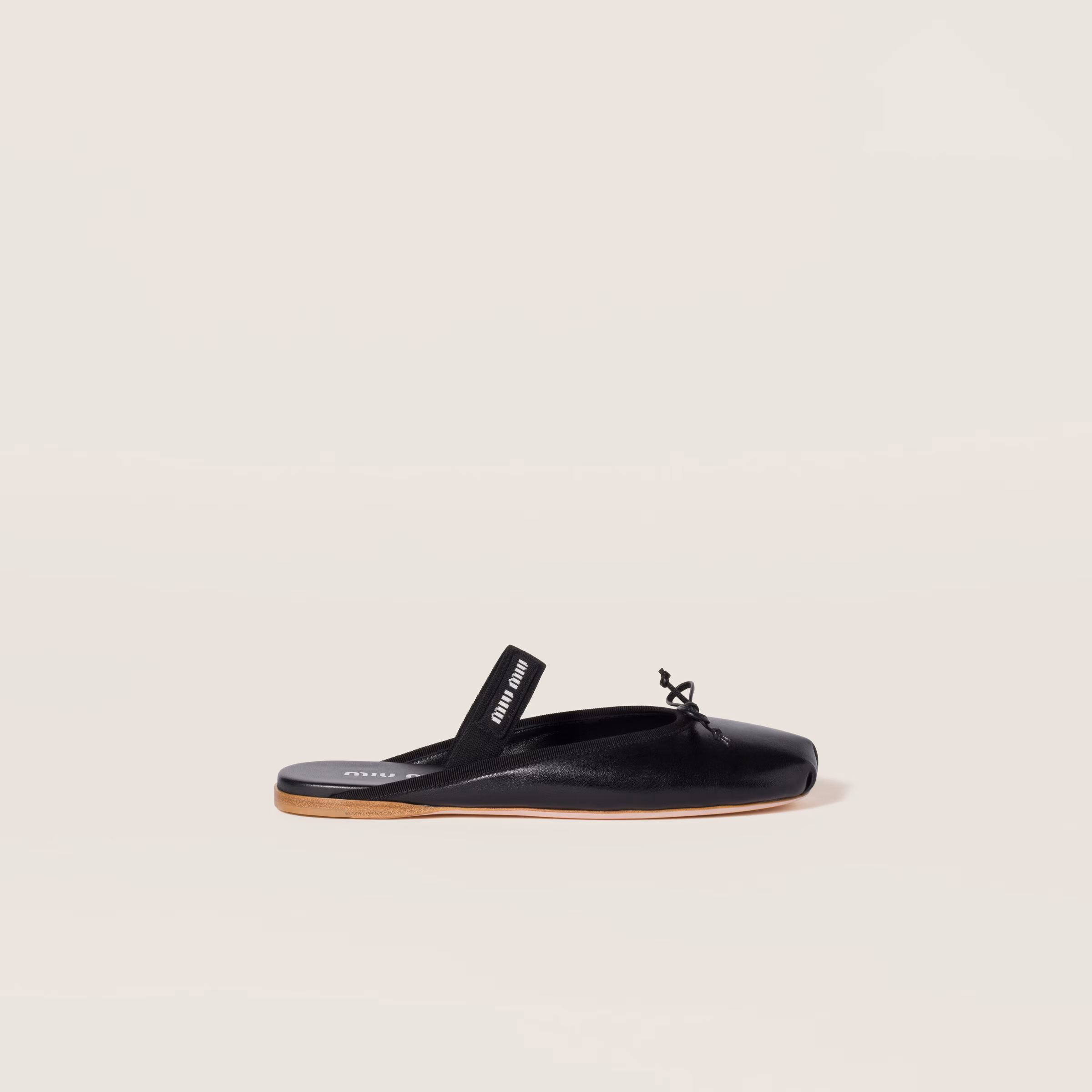 Leather Ballerina Mules