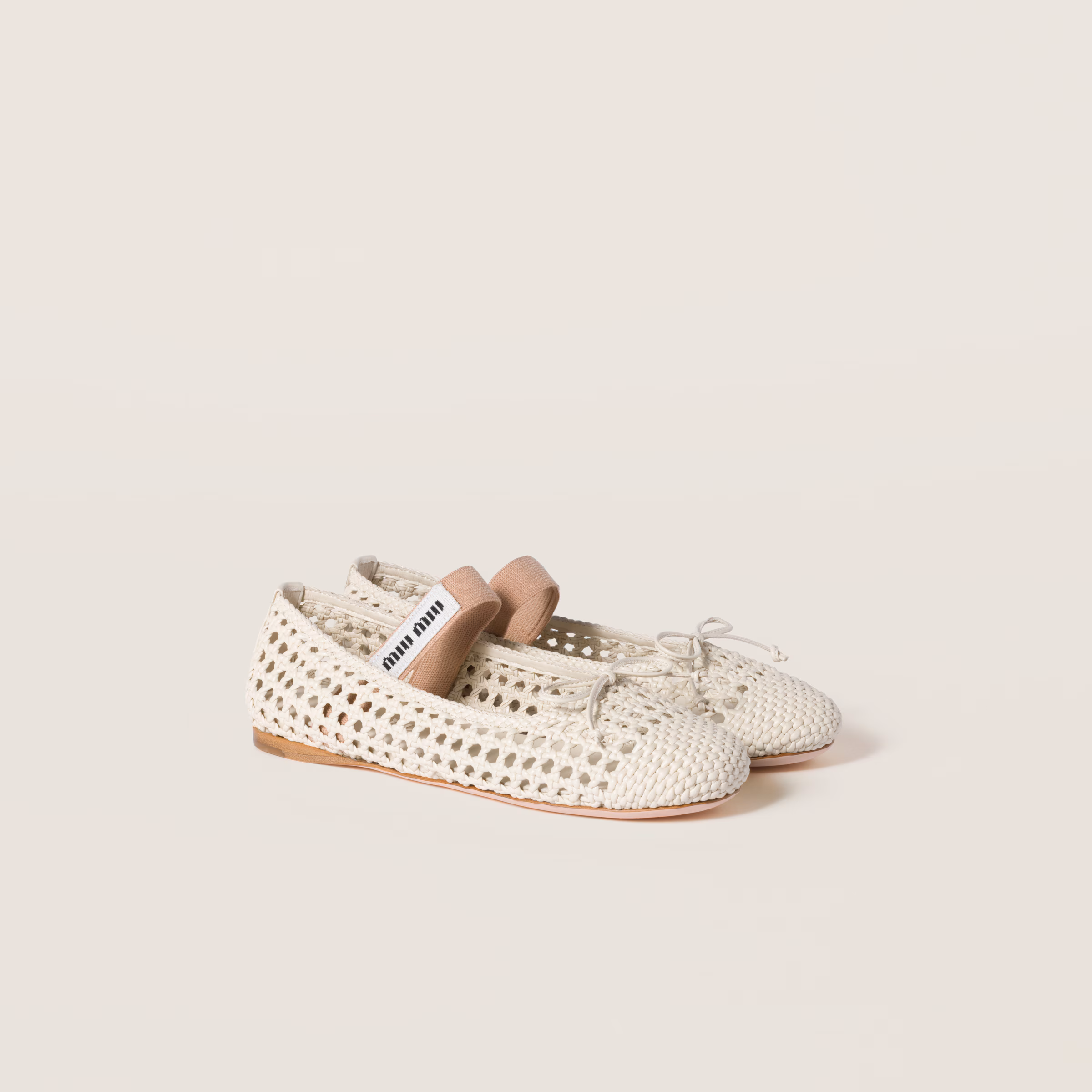 Woven Nappa Leather Ballerinas
