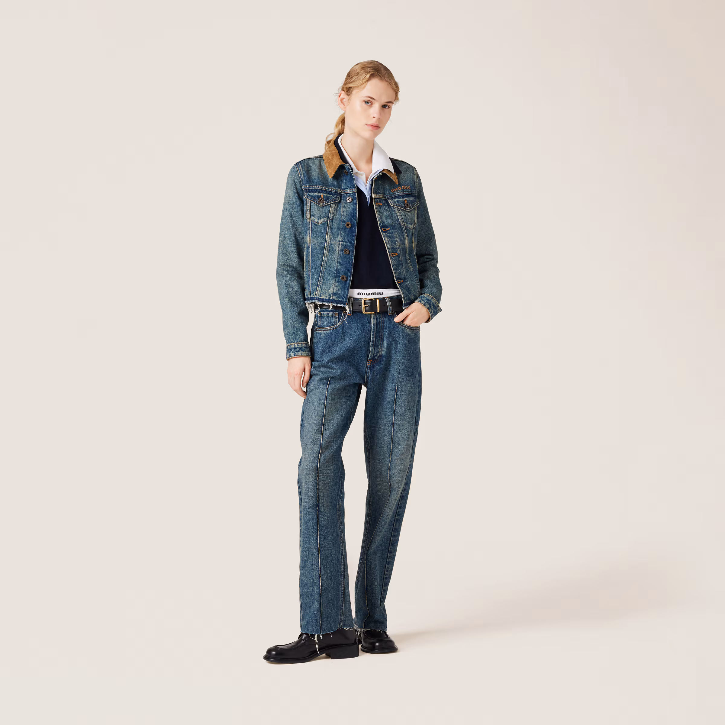 Denim Blouson Jacket