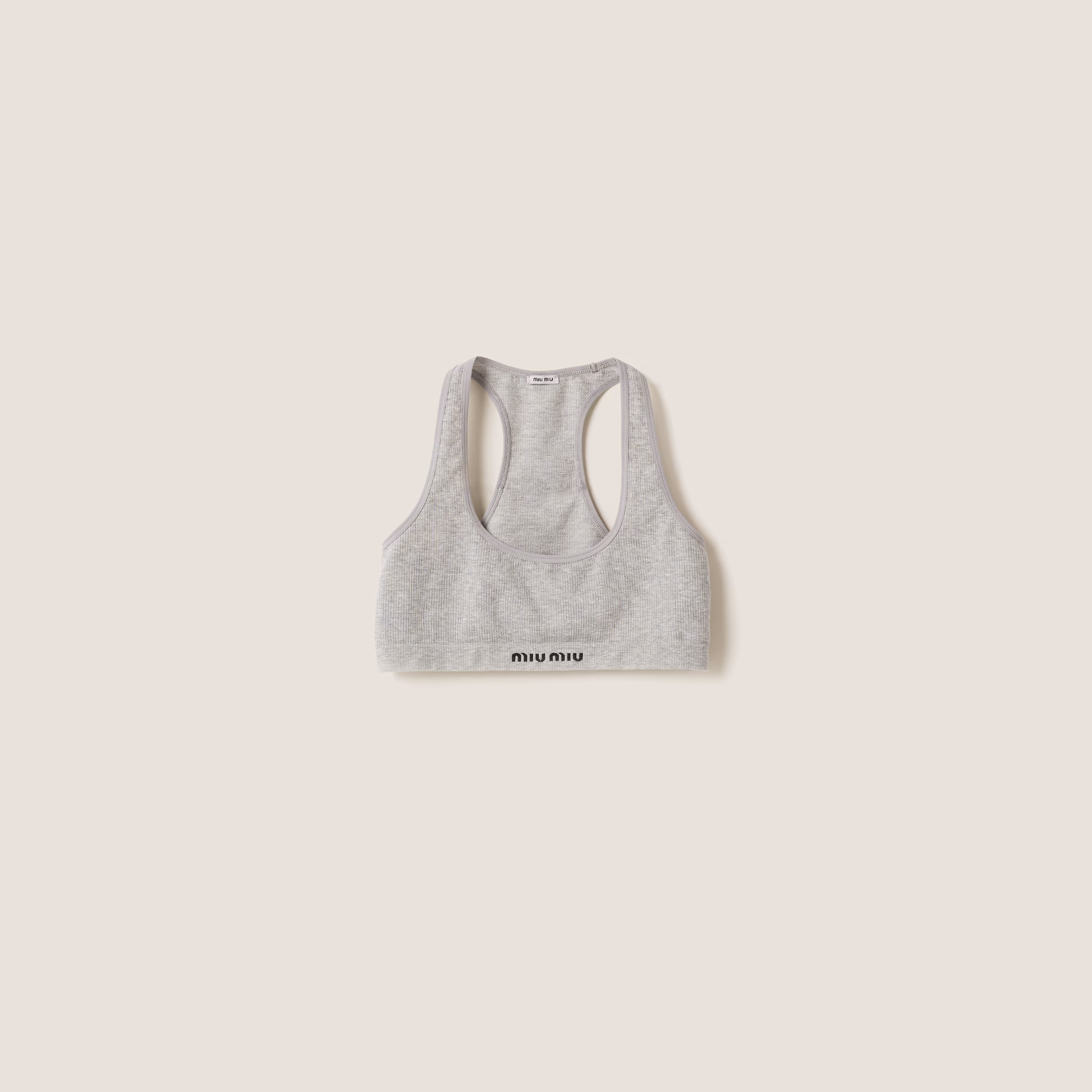 Seamless Mélange Racerback Crop Top