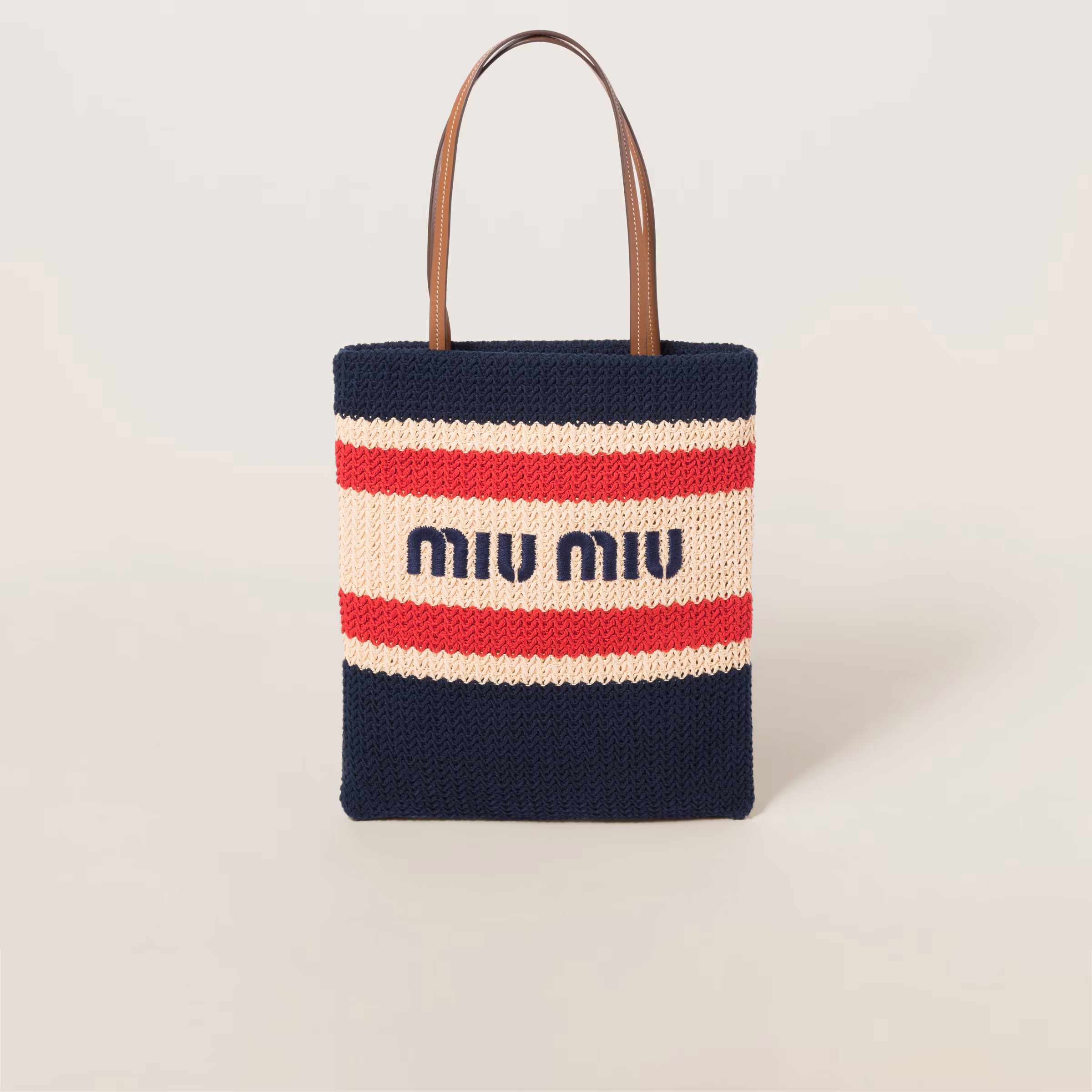 Raffia-Effect Woven Tote Bag