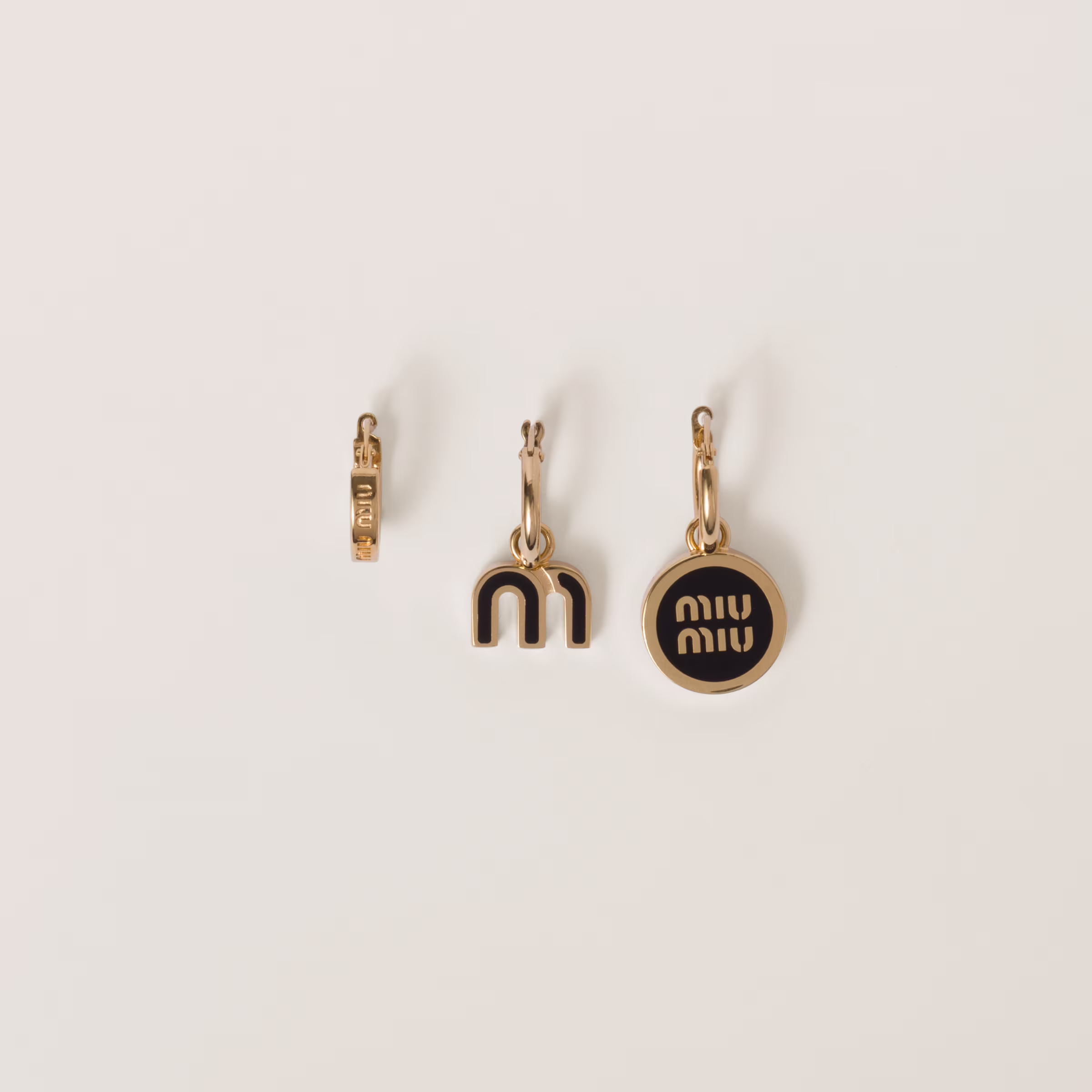 Set Of Enameled Metal Earrings