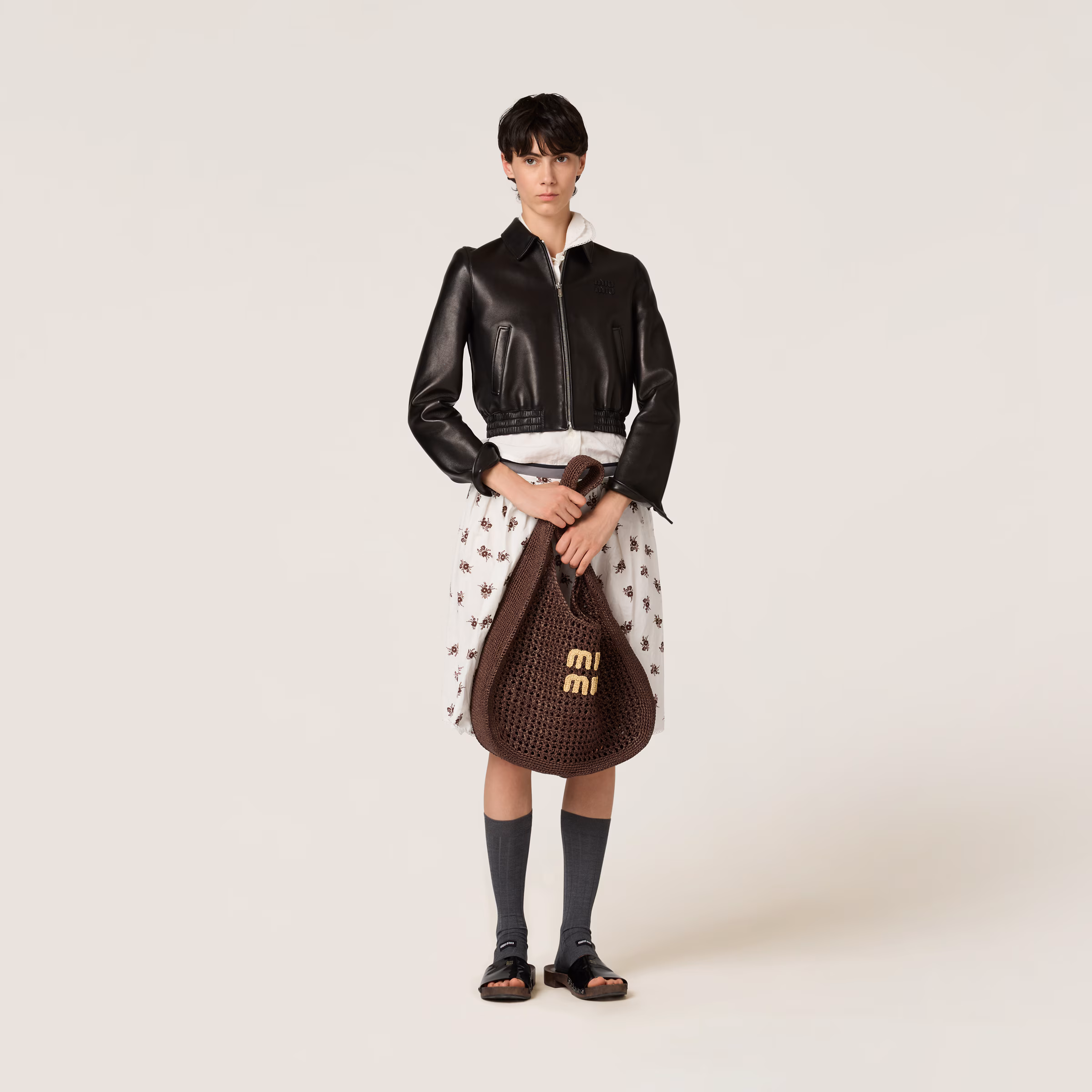 Raffia-Effect Woven Hobo Bag