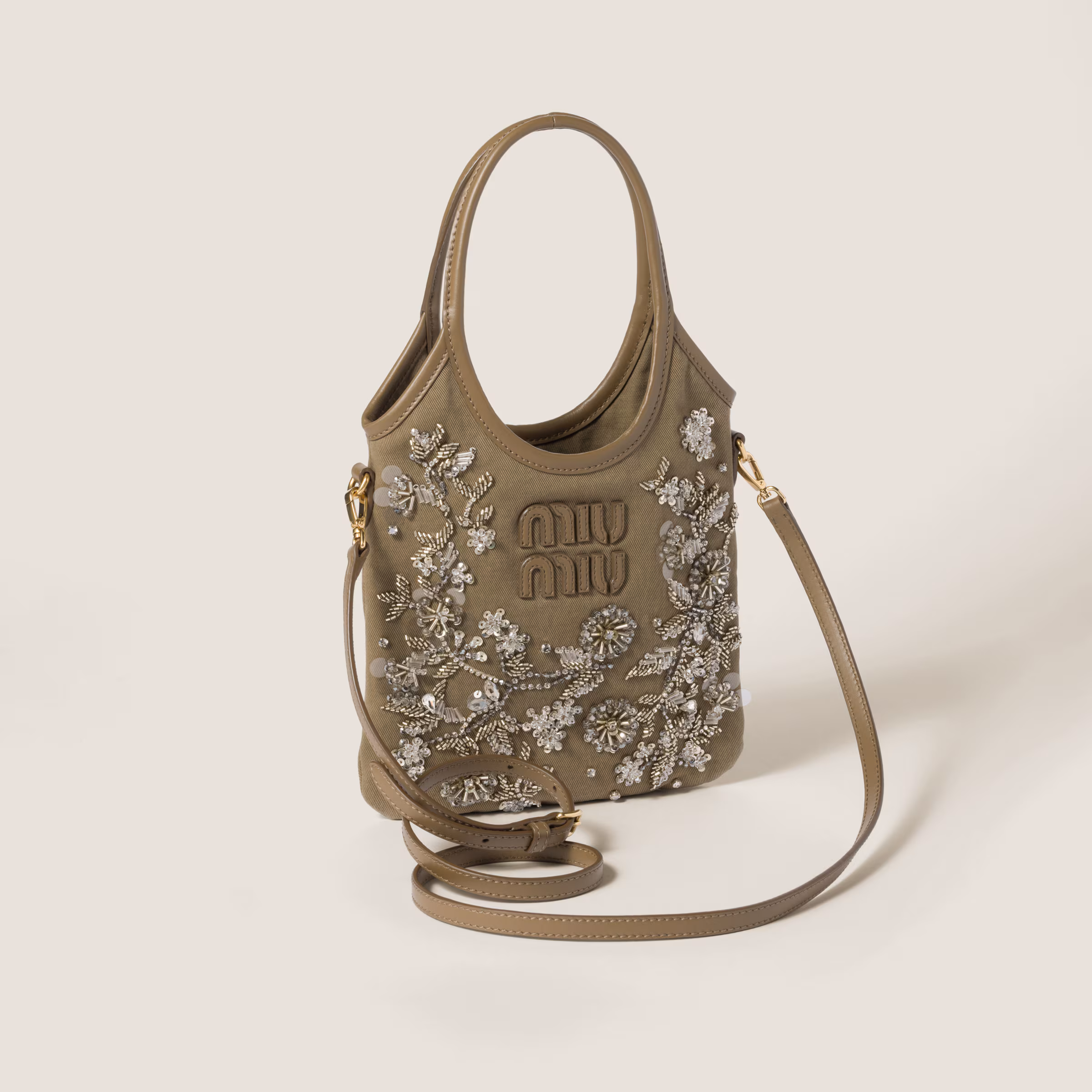 Ivy Embroidered Gabardine Bag
