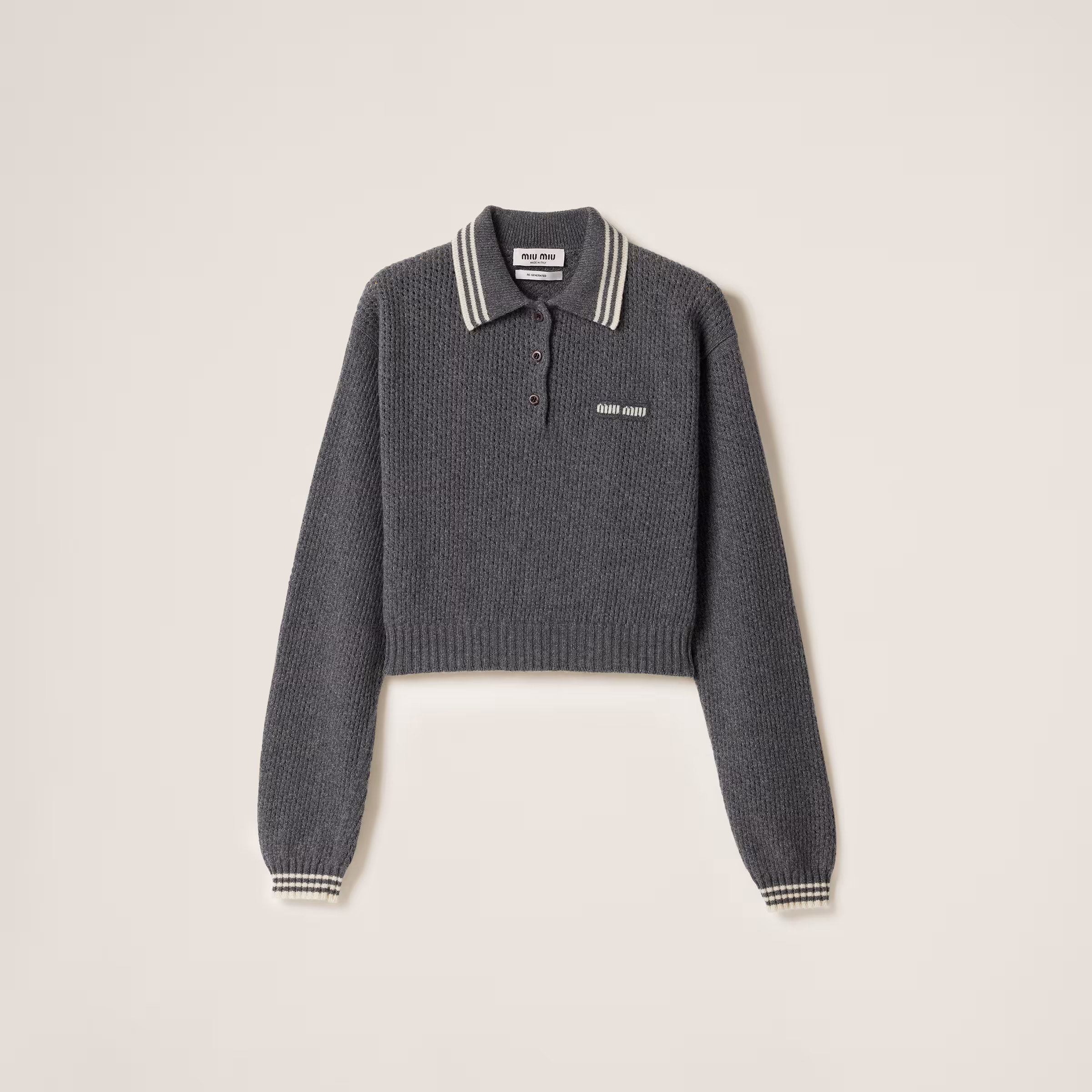 Wool And Cashmere Polo Sweater