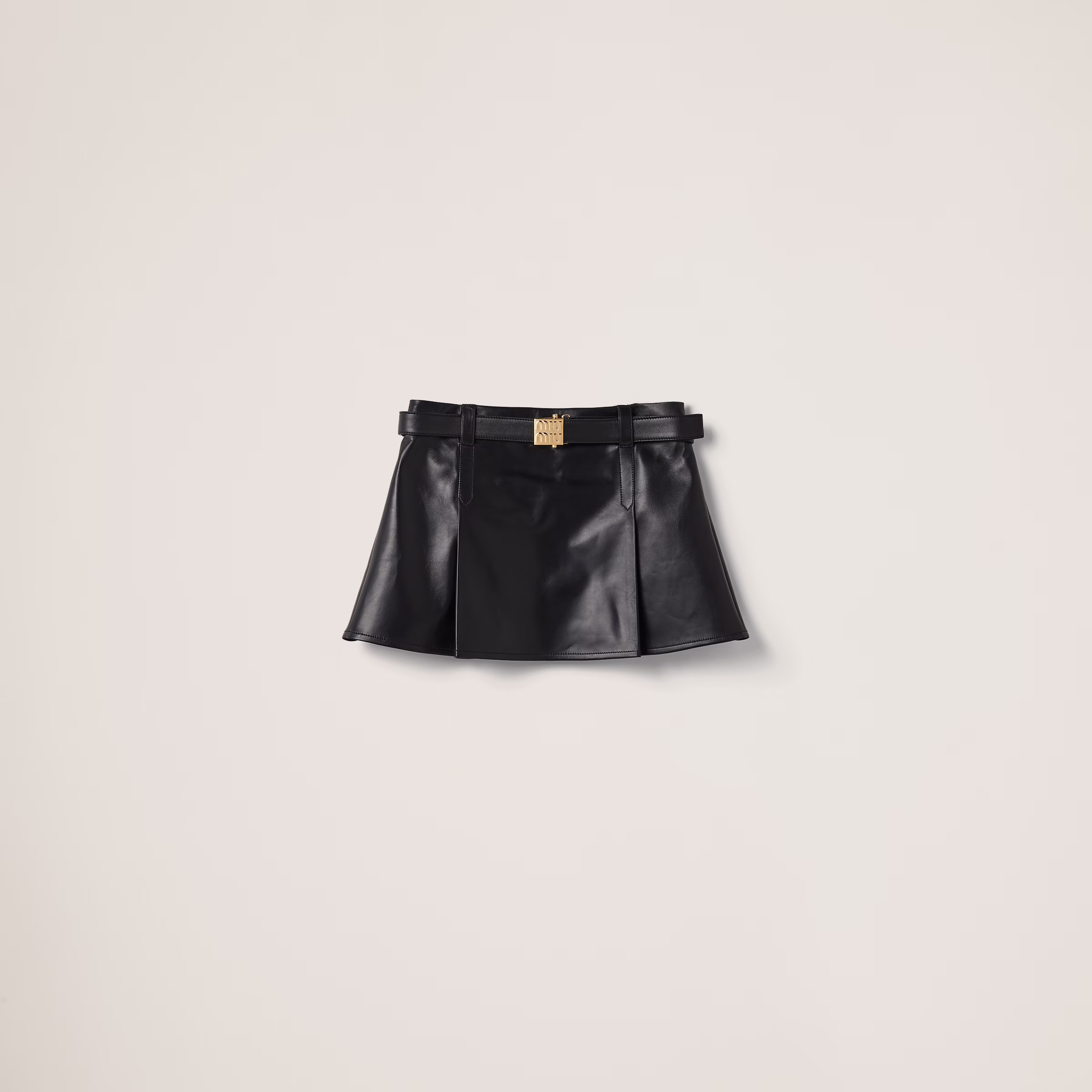 Nappa Leather Miniskirt