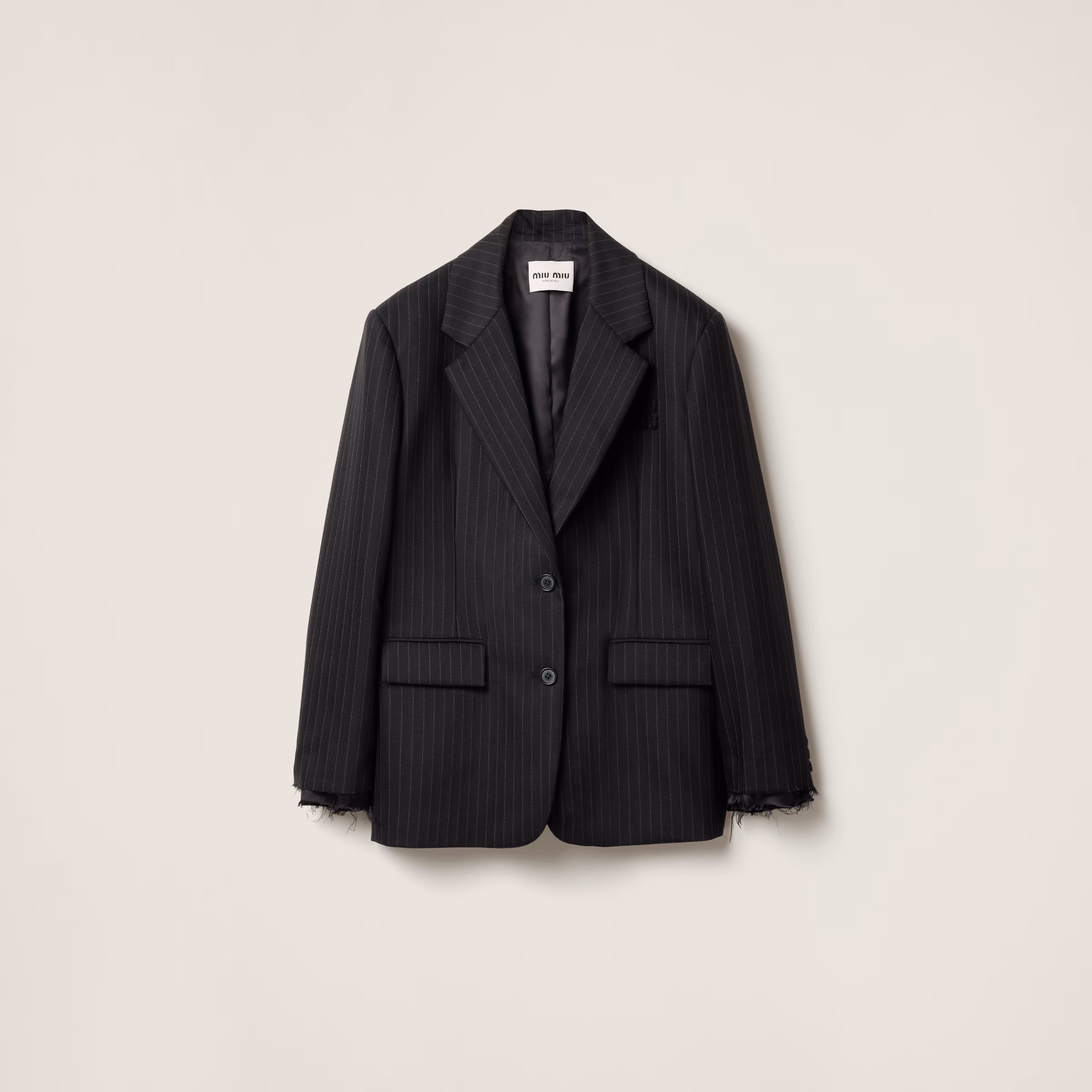 Single-Breasted Pinstripe Jacket