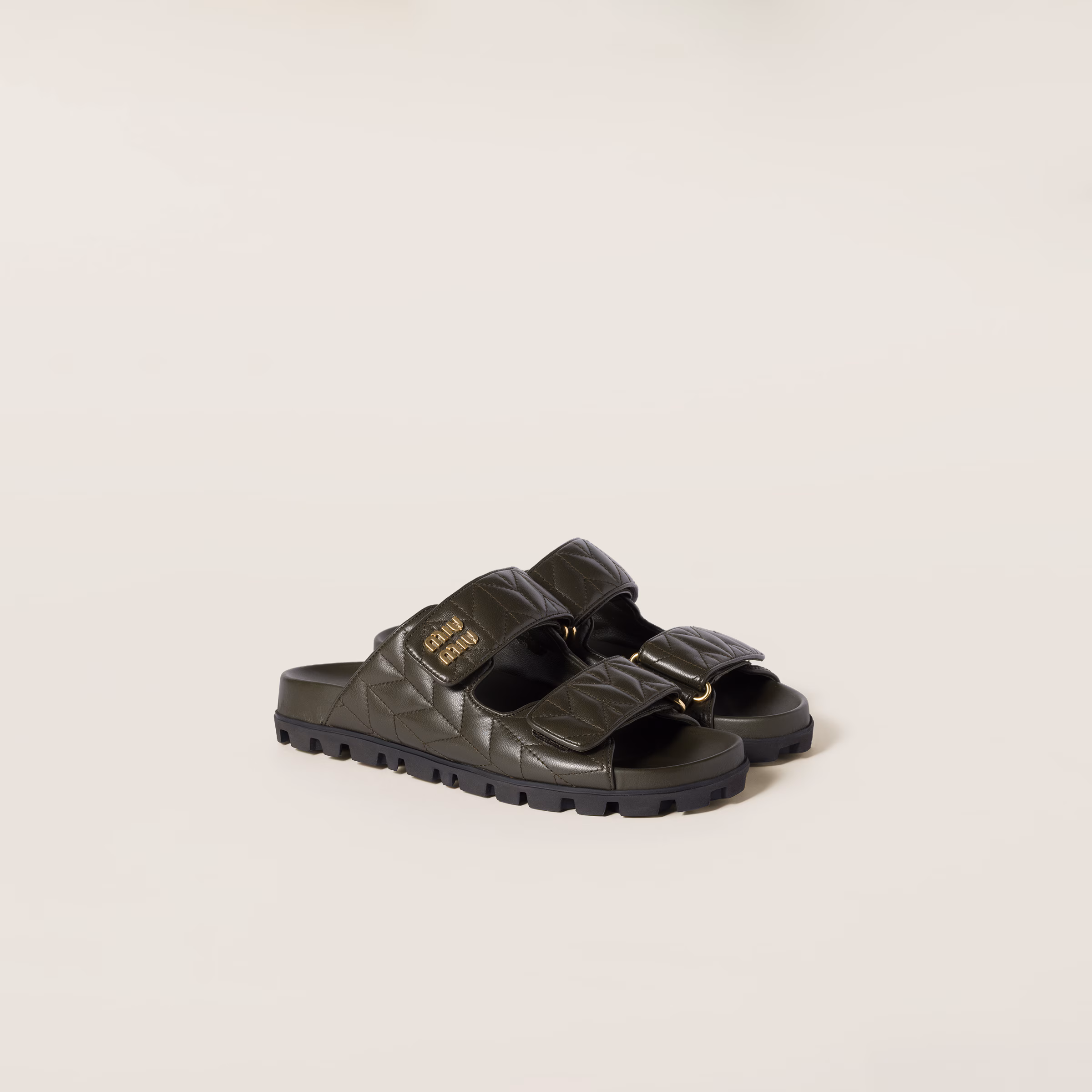 Matelassé Nappa Leather Slides