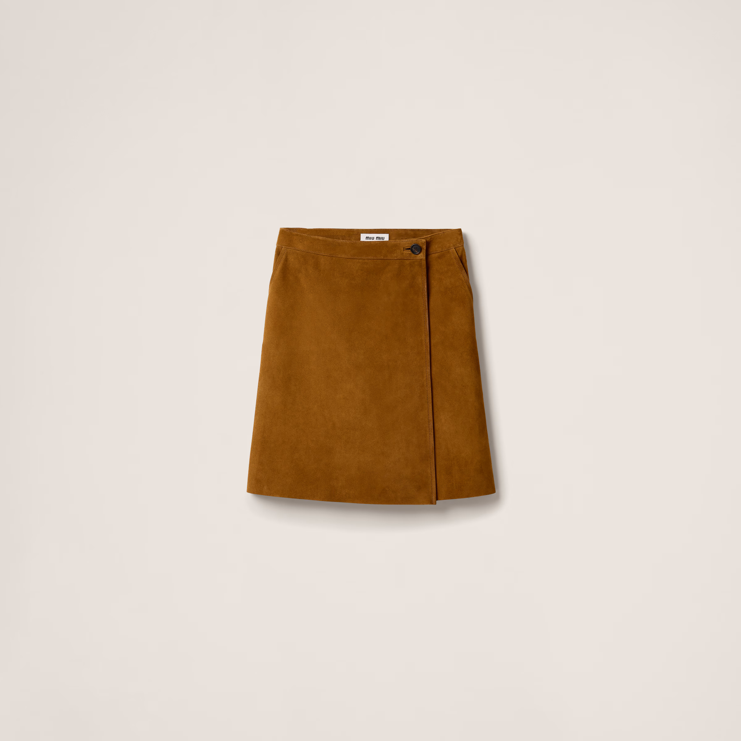 Suede Wraparound Skirt