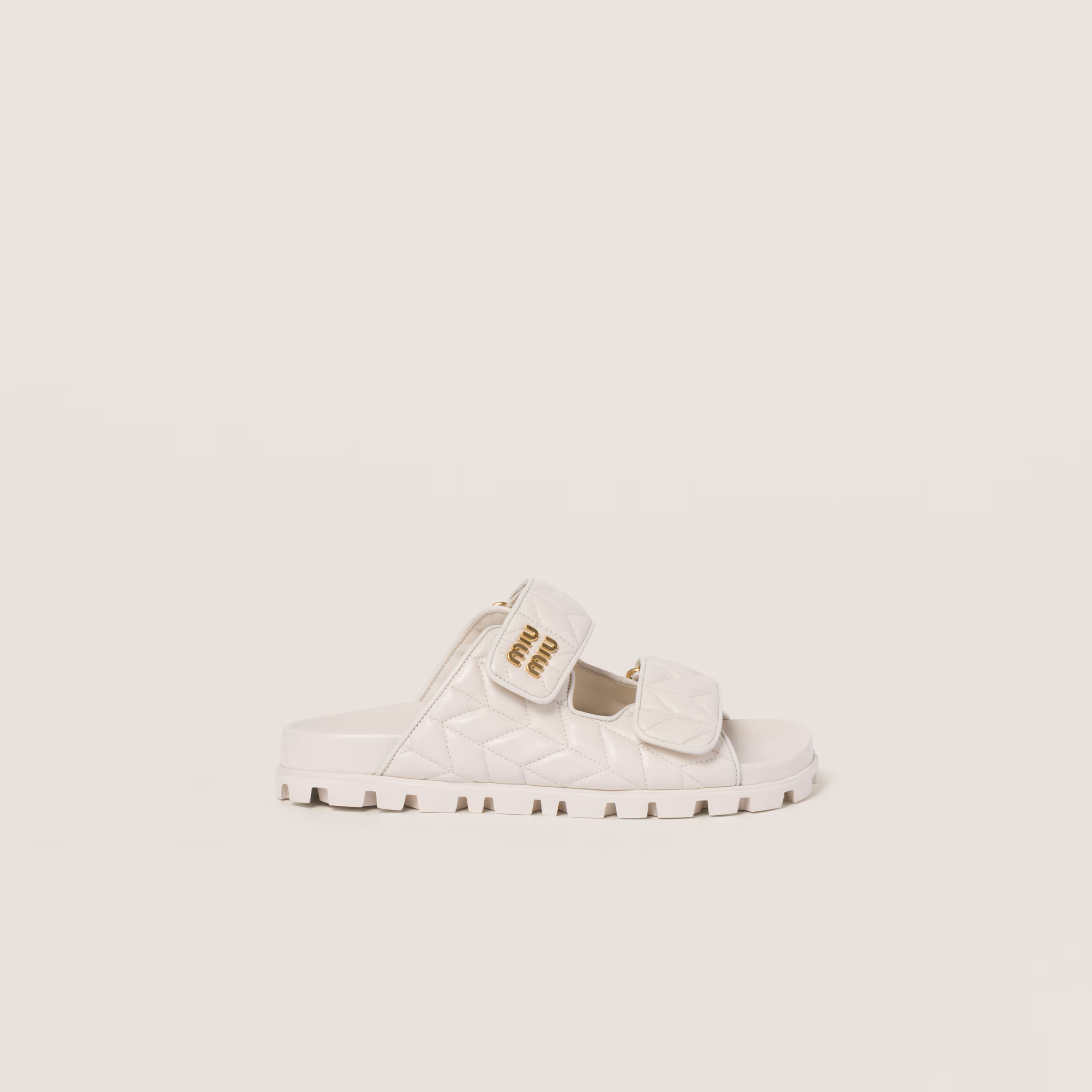 Matelassé Nappa Leather Slides