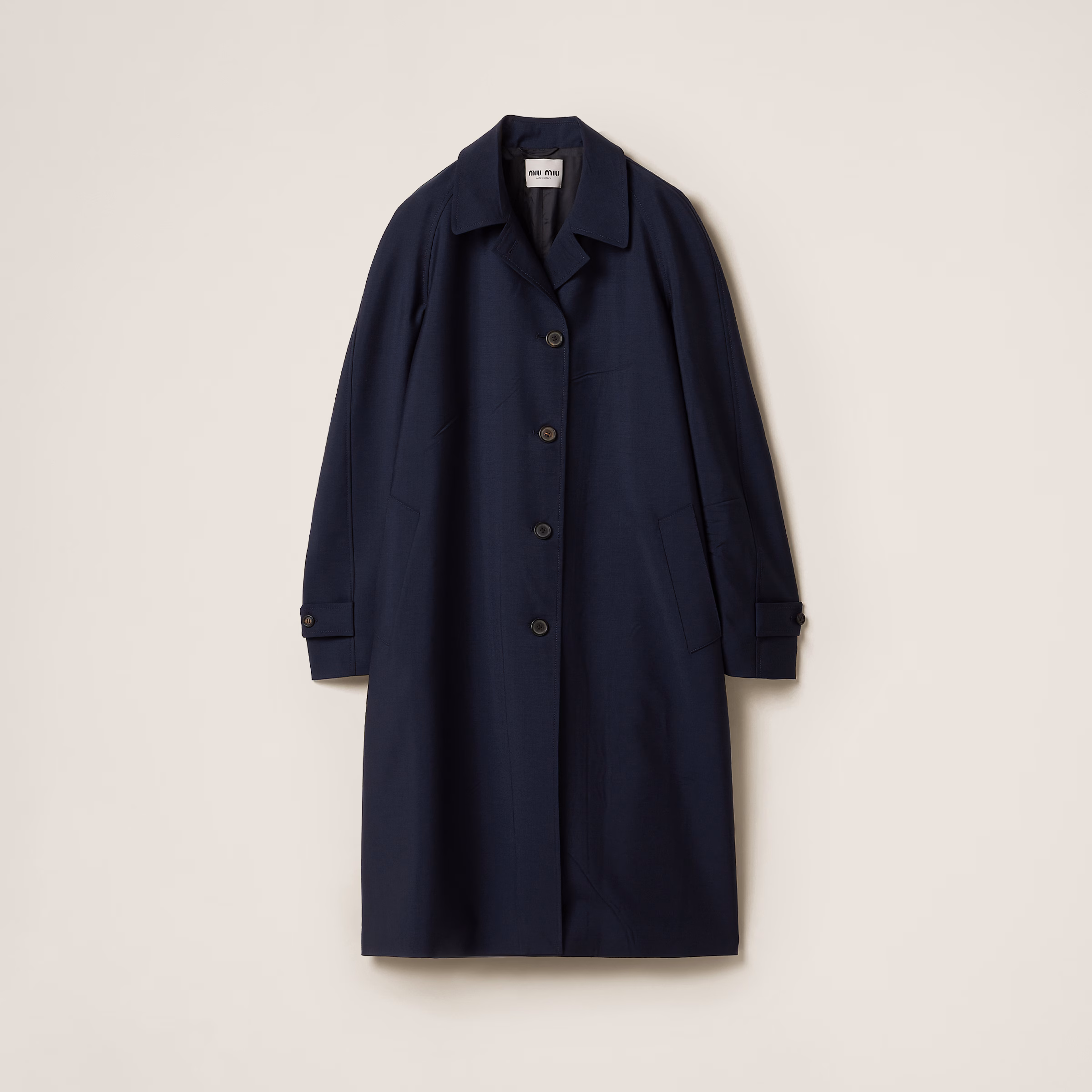 Single-Breasted Kid Mohair Coat