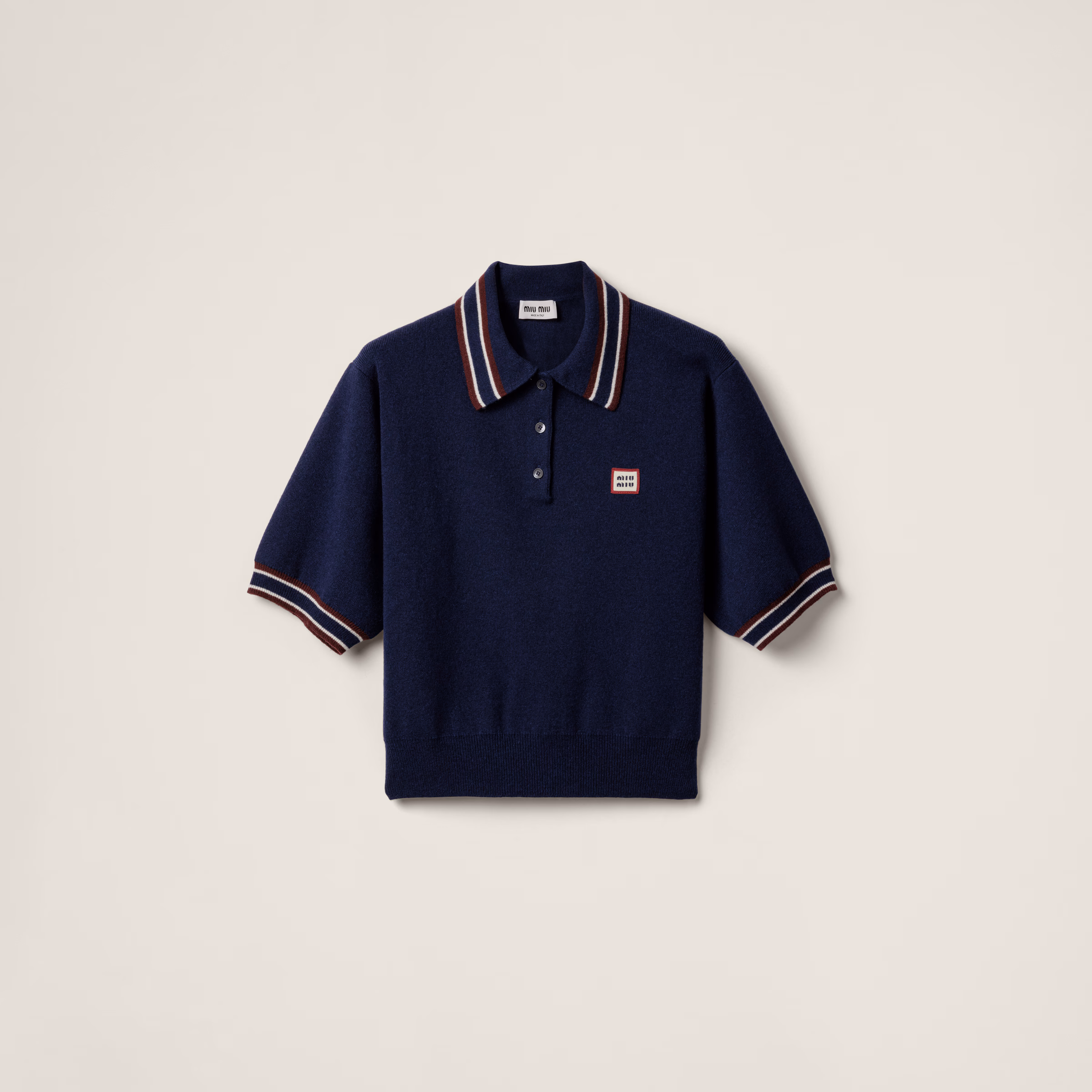 Wool And Cashmere Polo Sweater