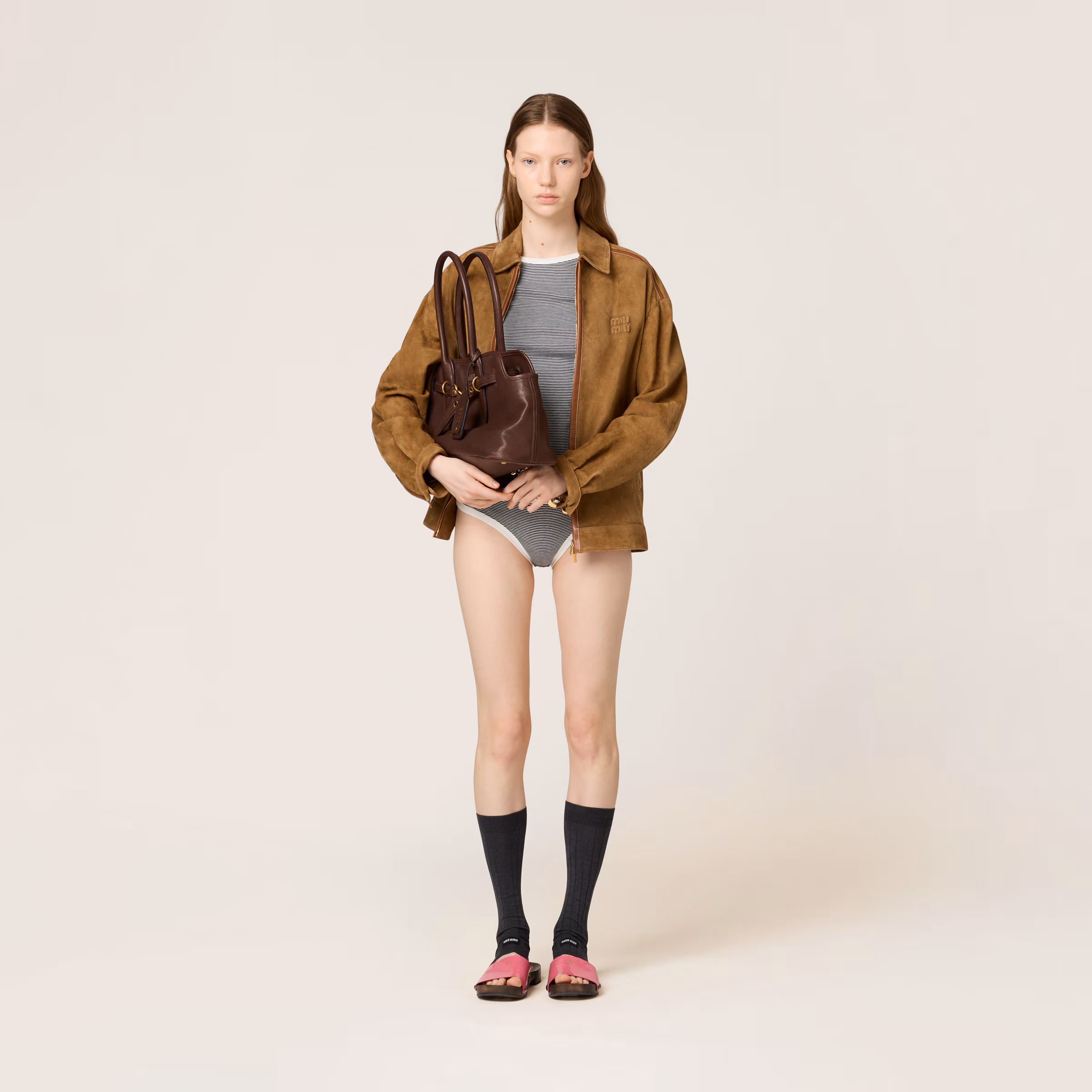 Suede Blouson Jacket