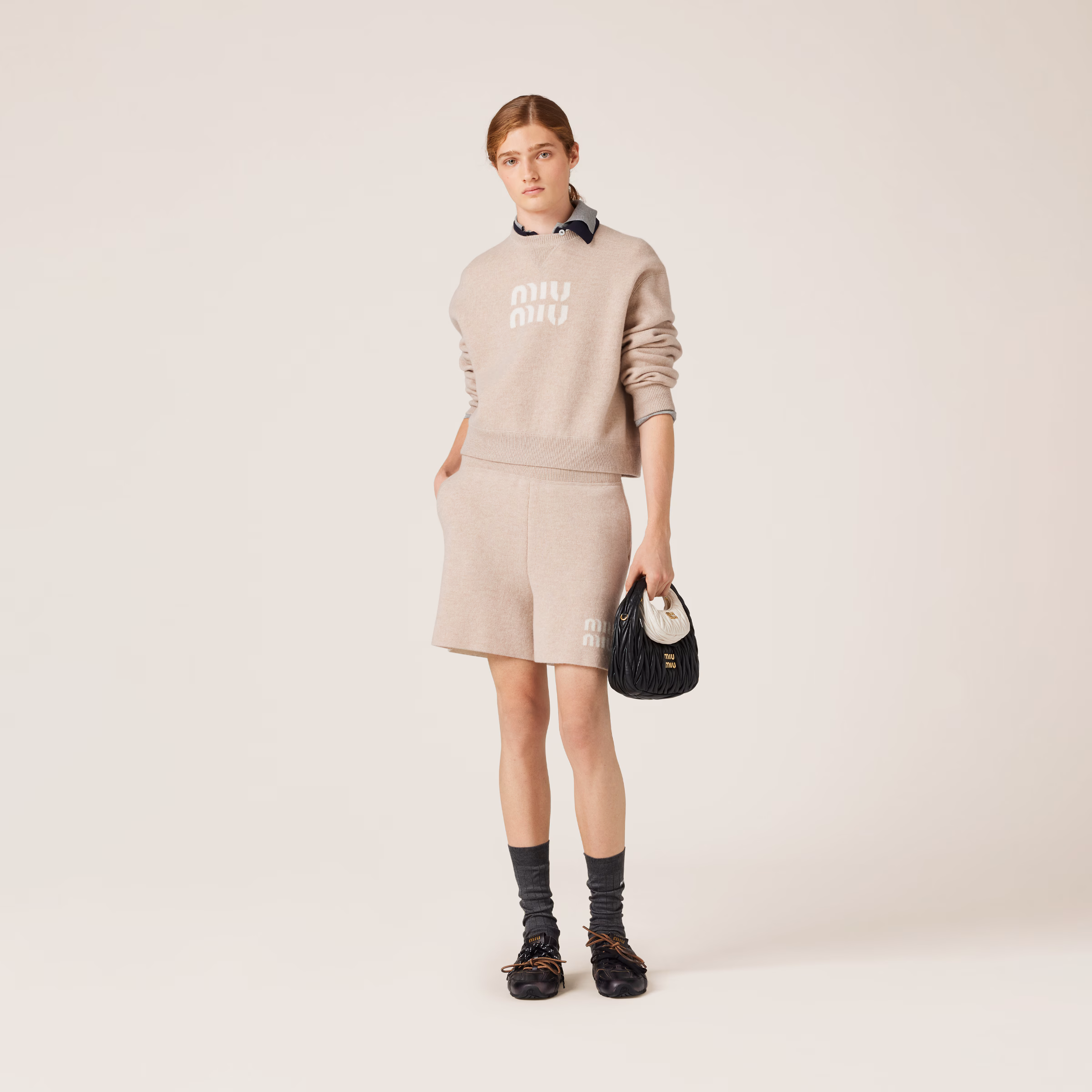 Double Cashmere Sweater With Logo