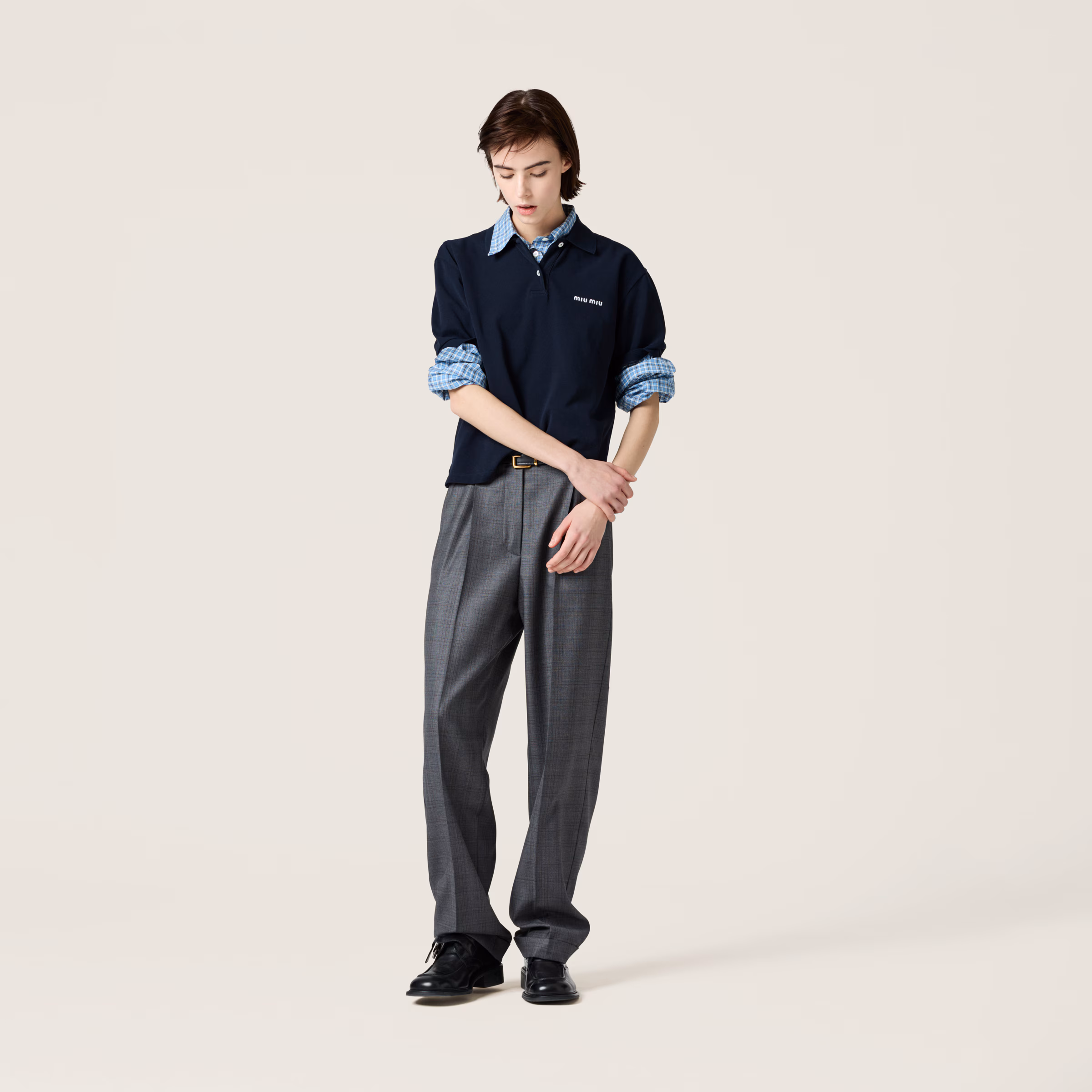 Prince Of Wales Checked Wool Pants