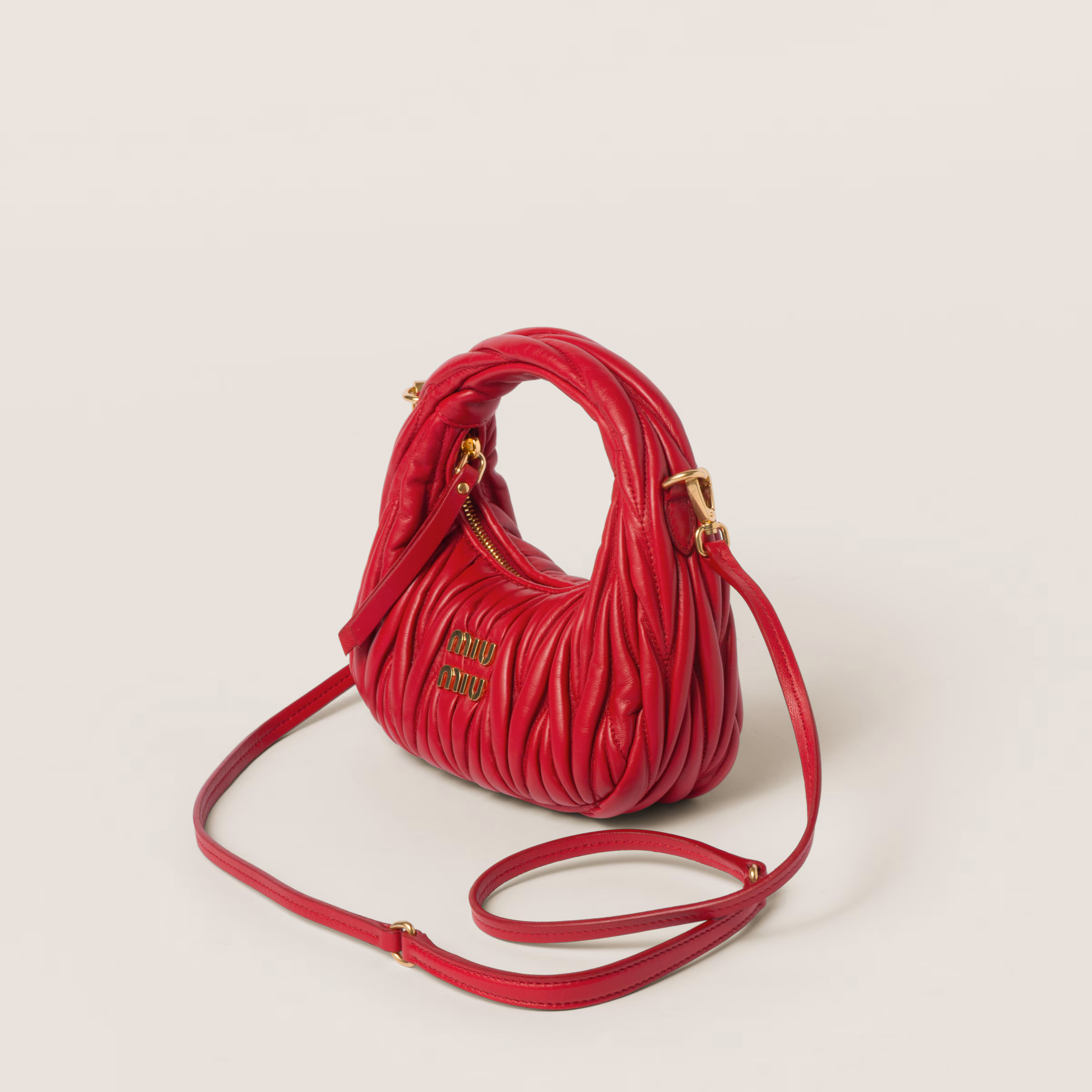 Wander Matelassé Nappa Leather Hobo Mini-Bag