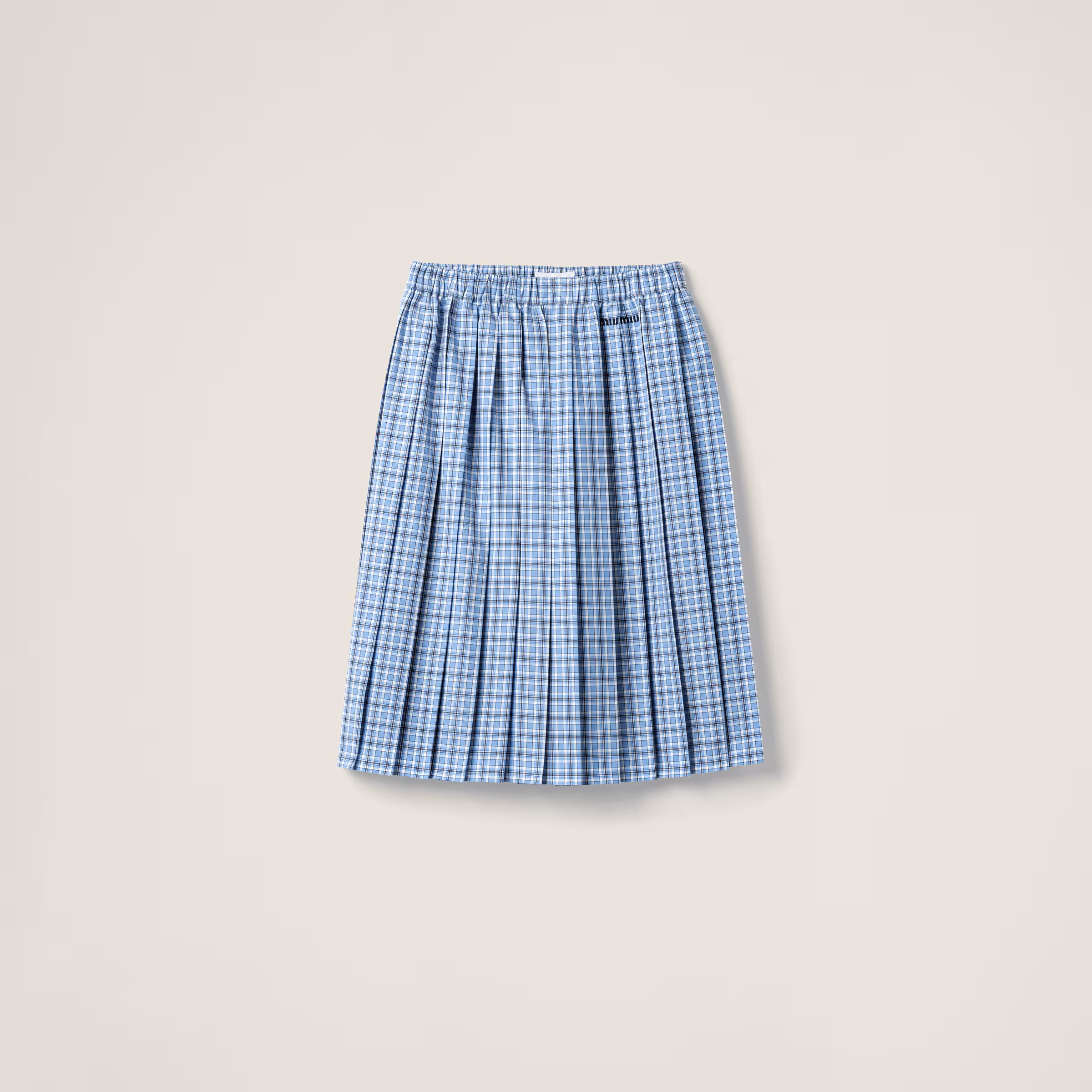 Pleated Check Skirt