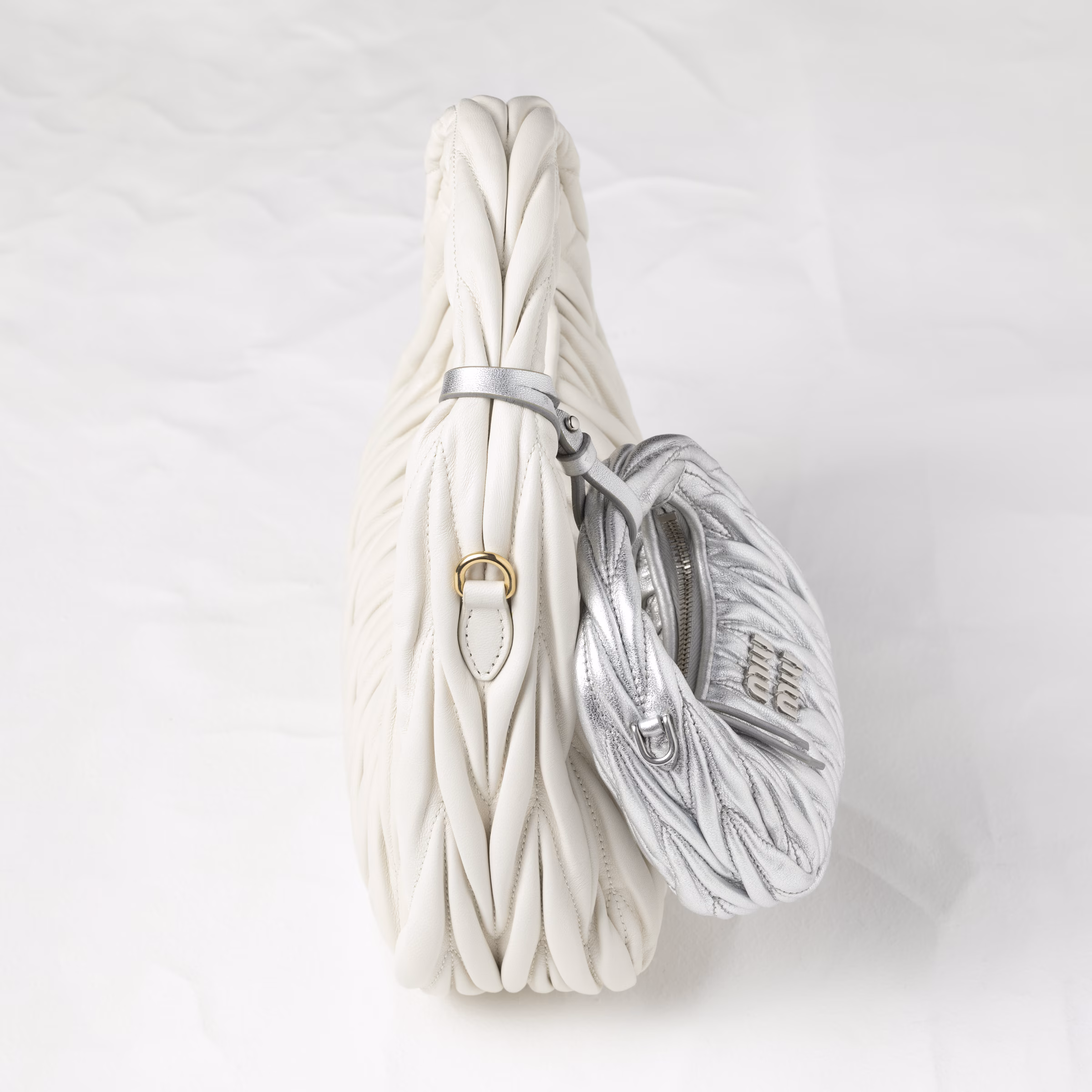 Wander Matelassé Nappa Leather Micro Hobo Bag