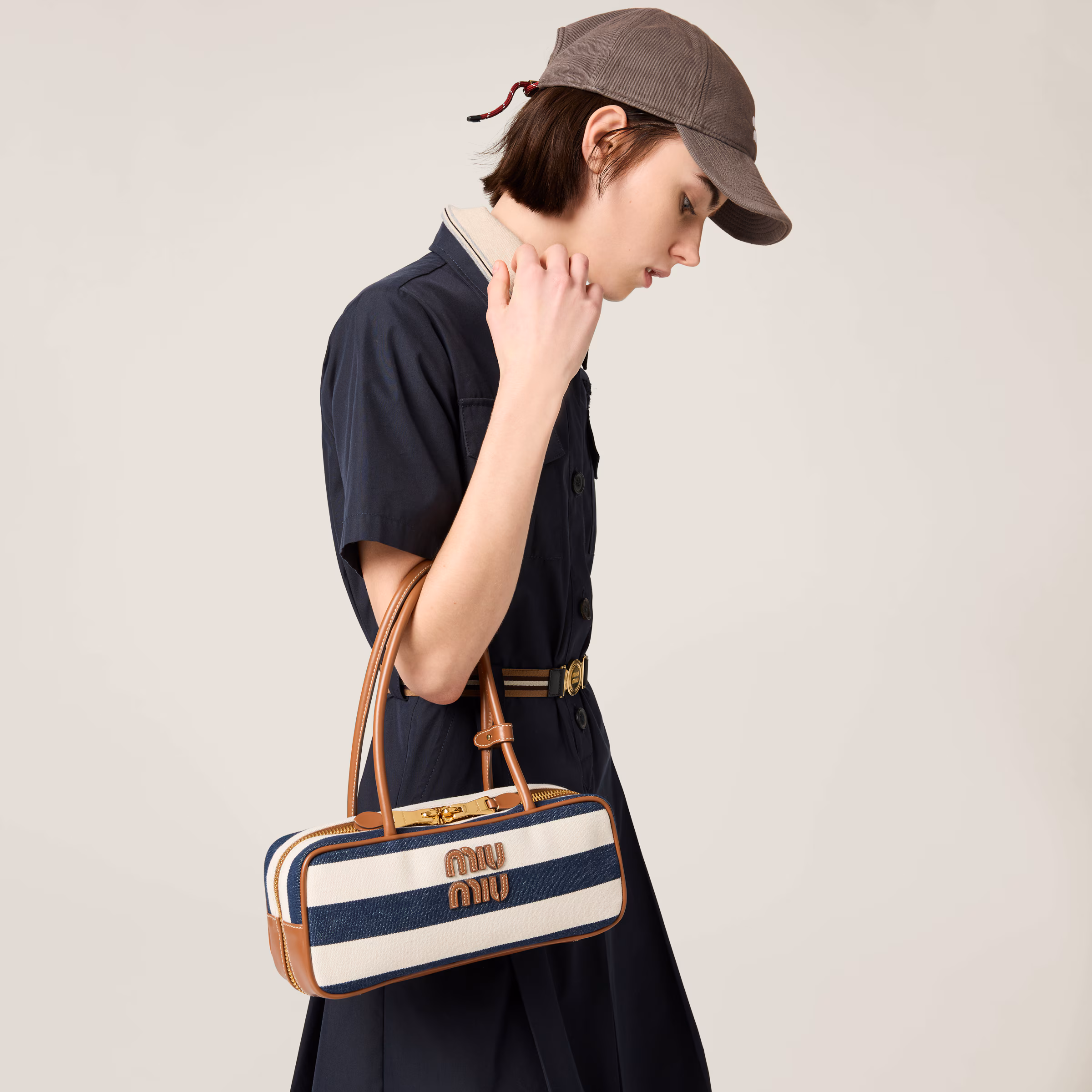 Beau Canvas And Leather Bag