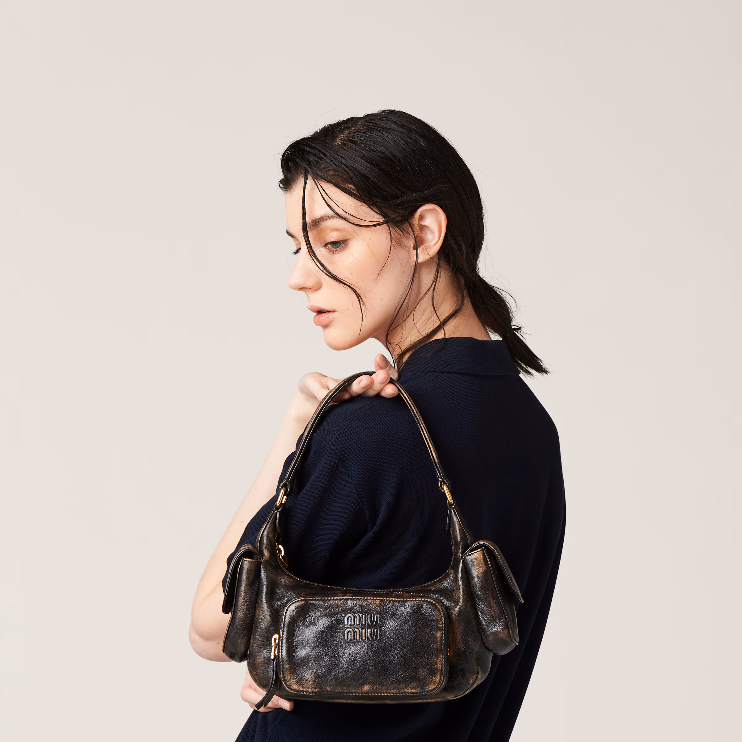 Nappa Leather Pocket Bag