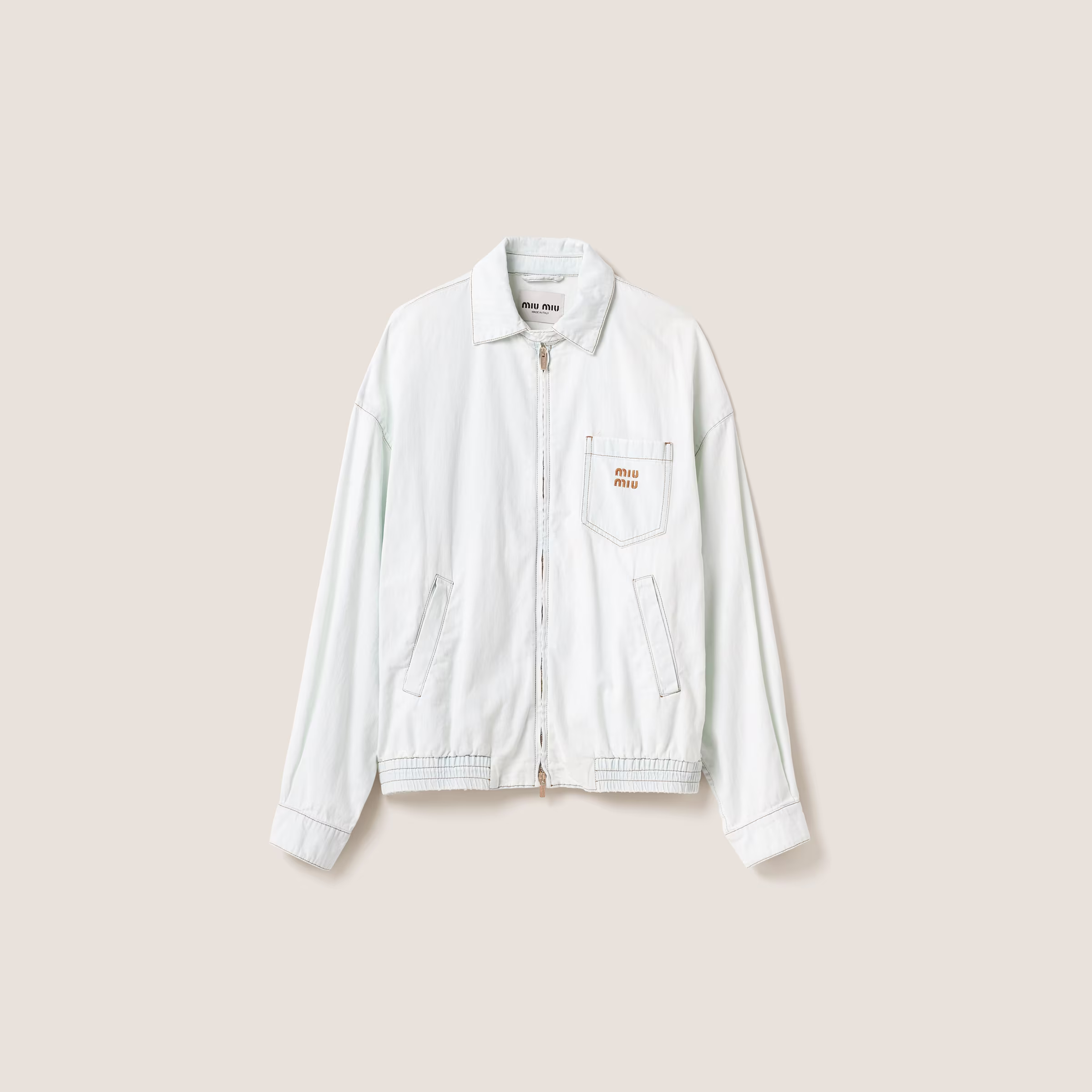 Chambray Denim Blouson Jacket