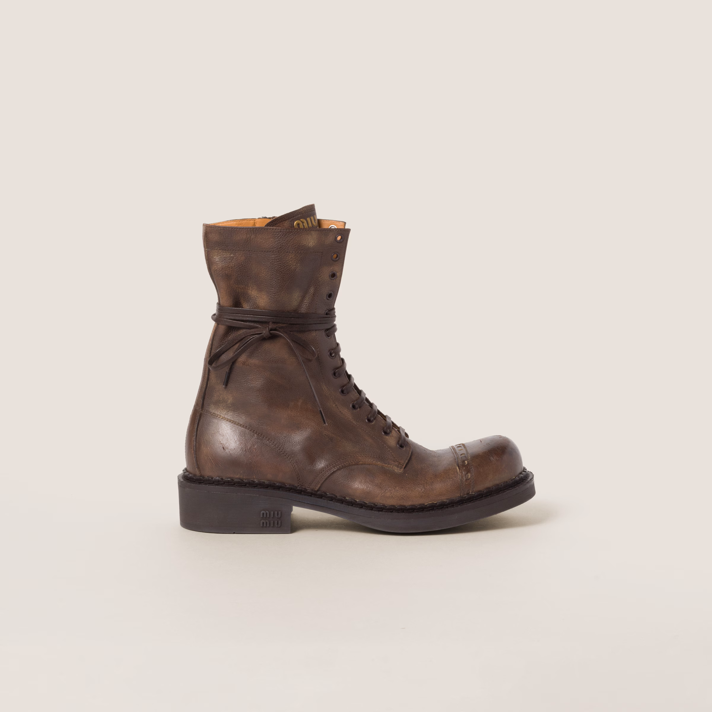 Leather Laced Booties