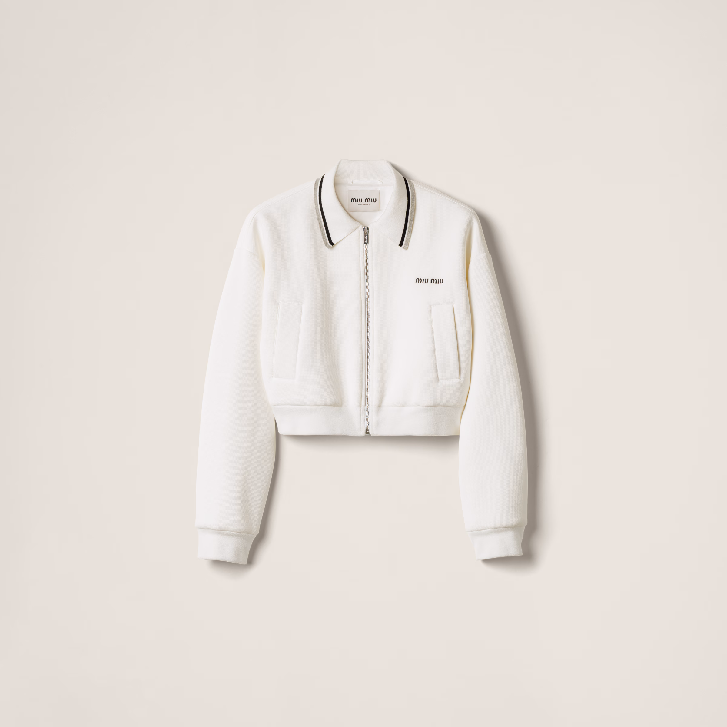 Bonded Piqué And Technical Jersey Blouson Jacket
