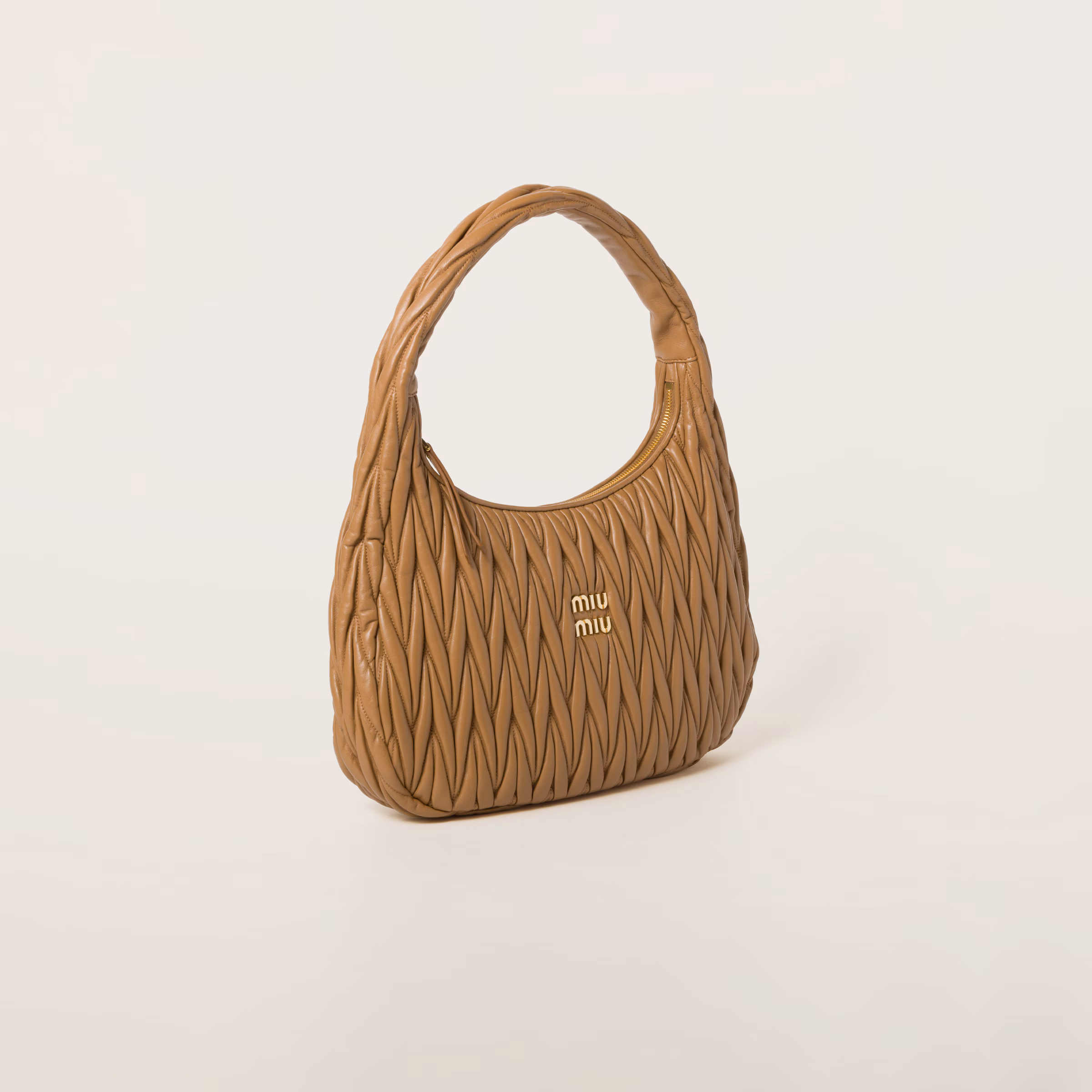 Wander Matelassé Nappa Leather Hobo Bag