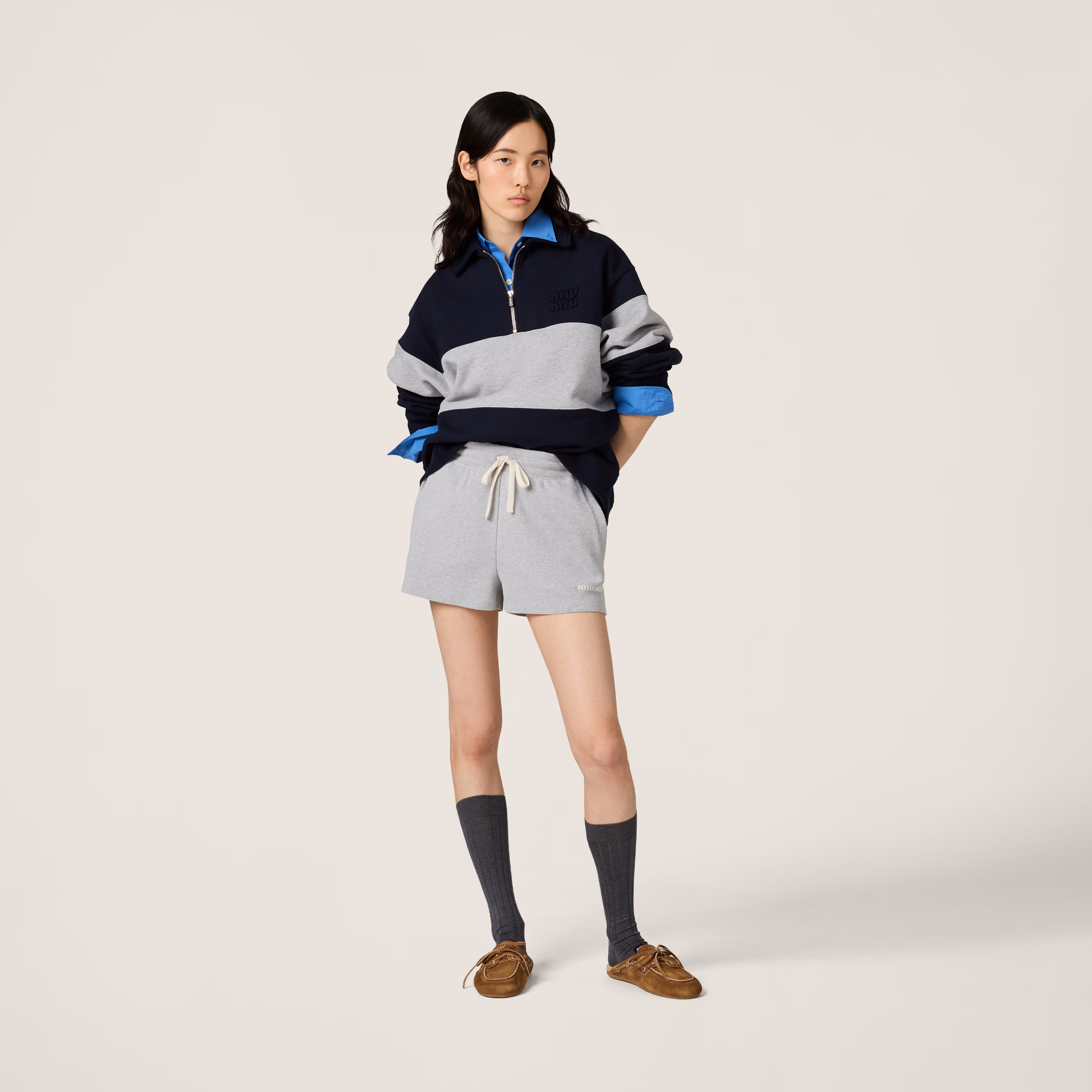 Half-Zip Cotton Sweatshirt