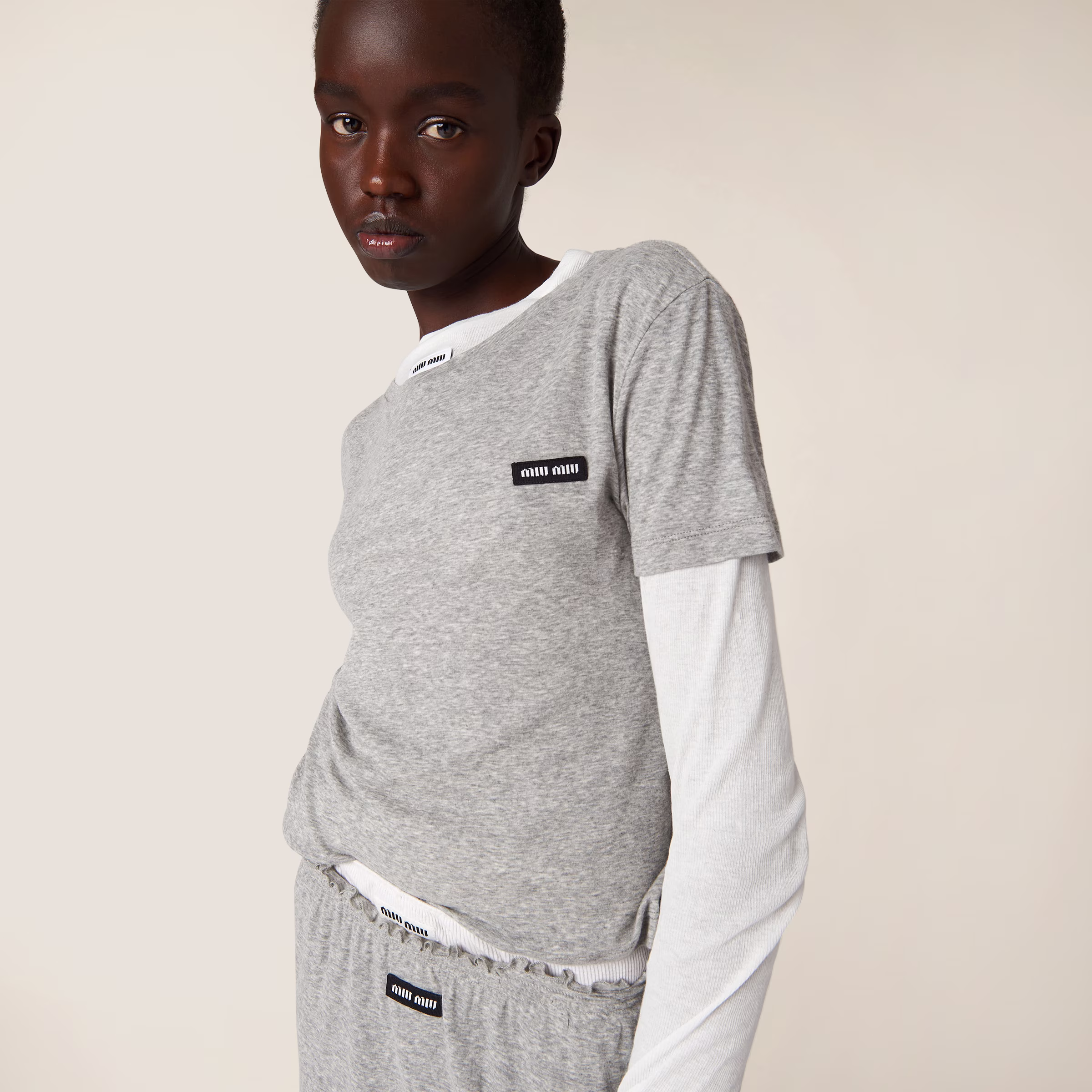 Ribbed Jersey T-Shirt