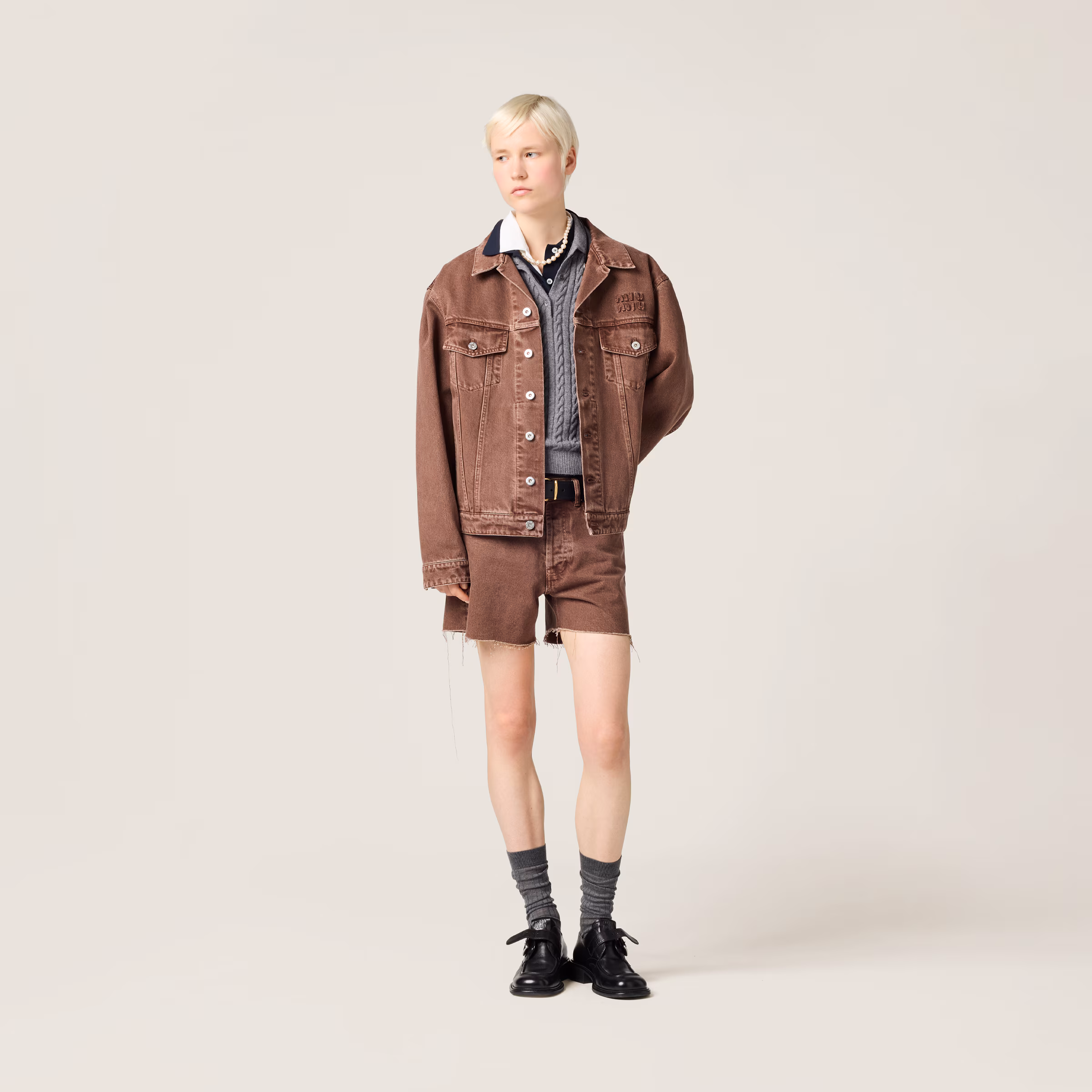 Garment-Dyed Denim Blouson