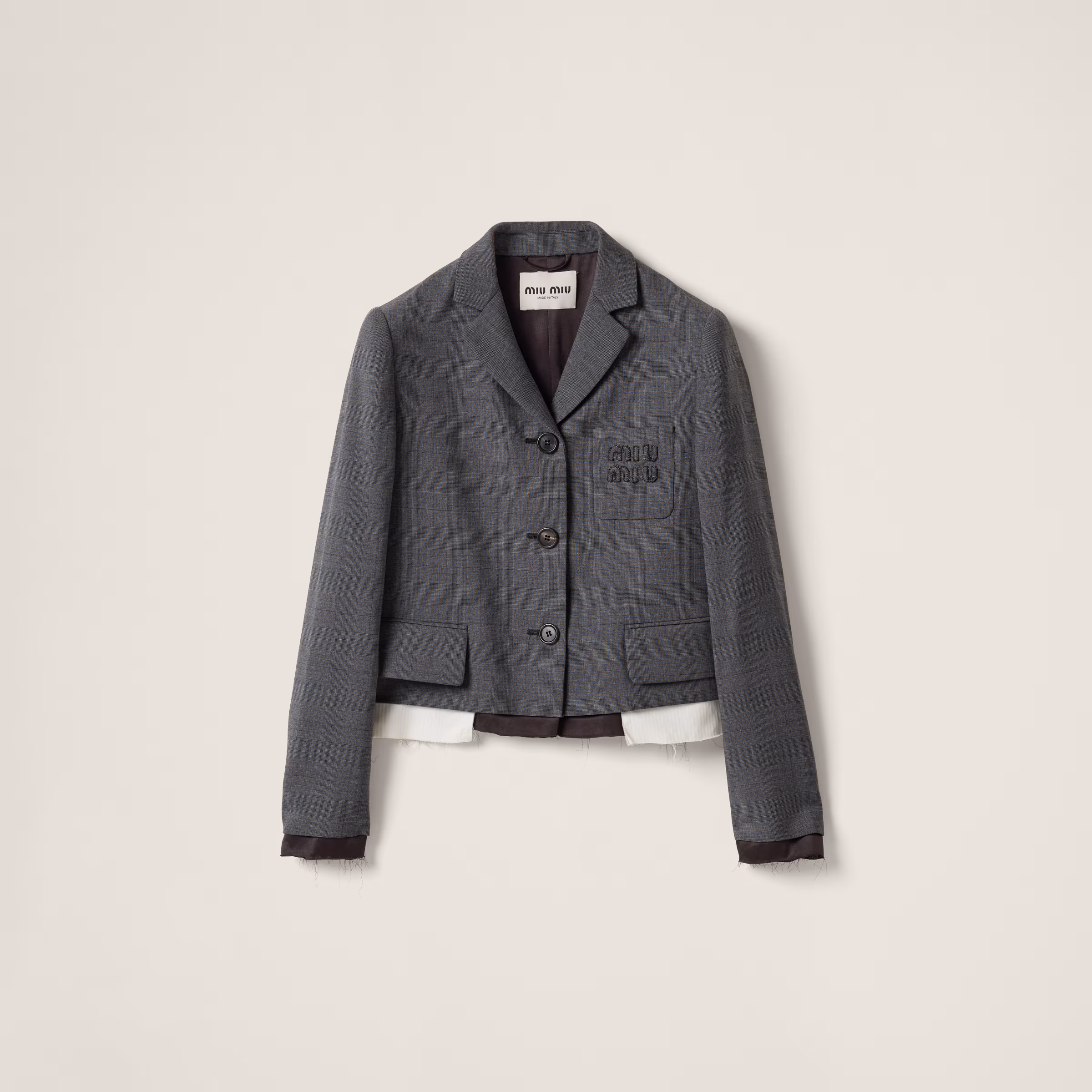 Single-Breasted Prince Of Wales Check Jacket