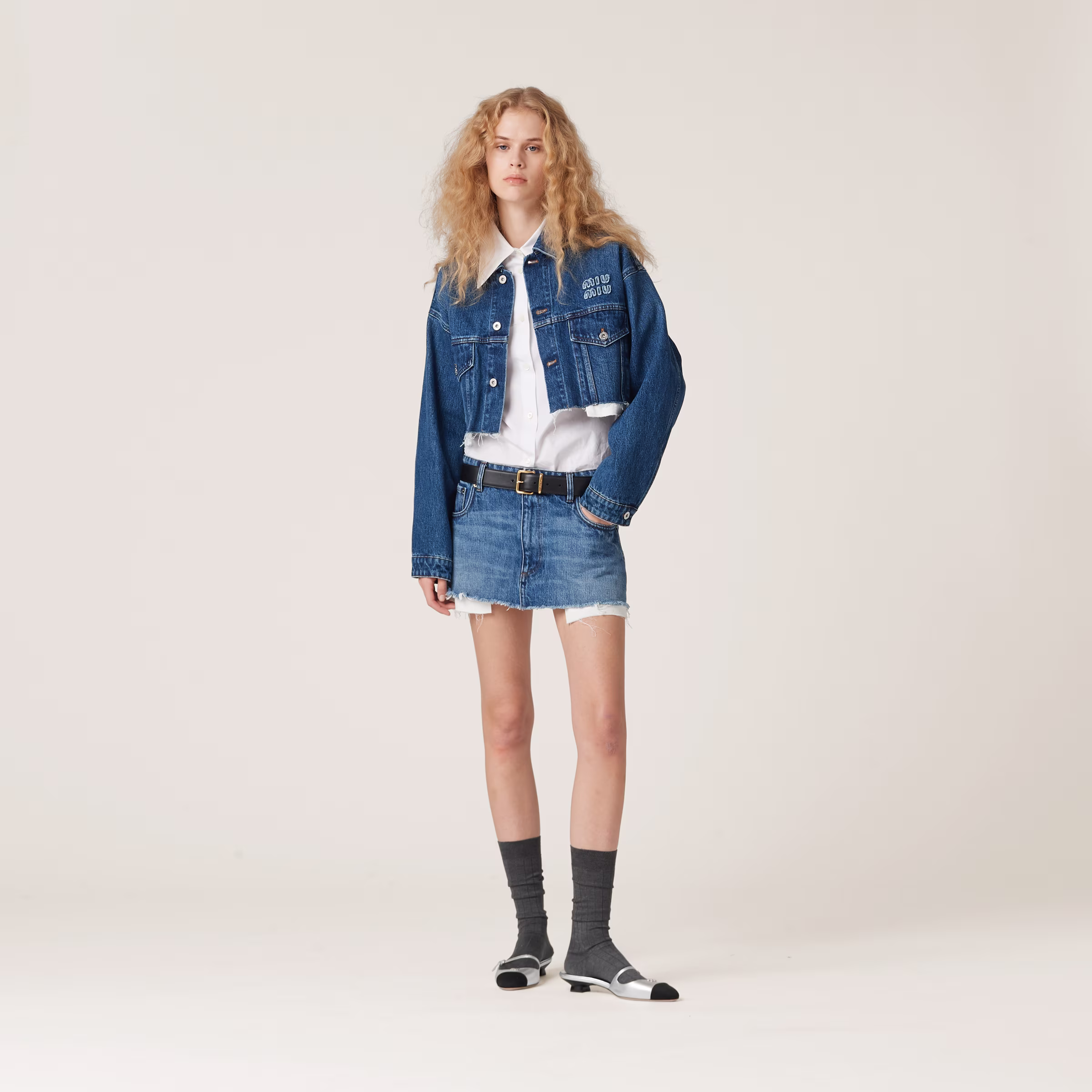 Denim Blouson Jacket