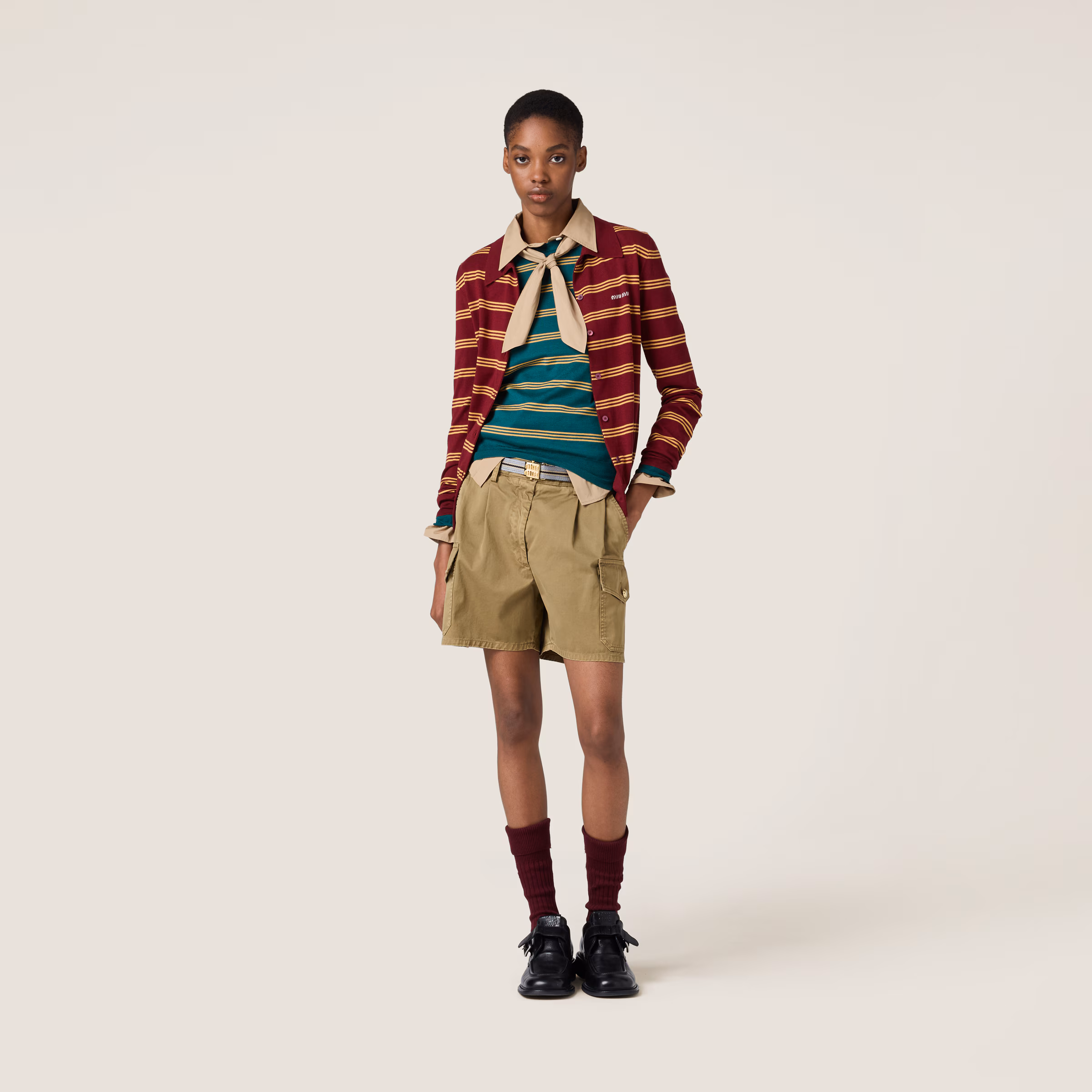 Striped Cashmere And Silk Cardigan