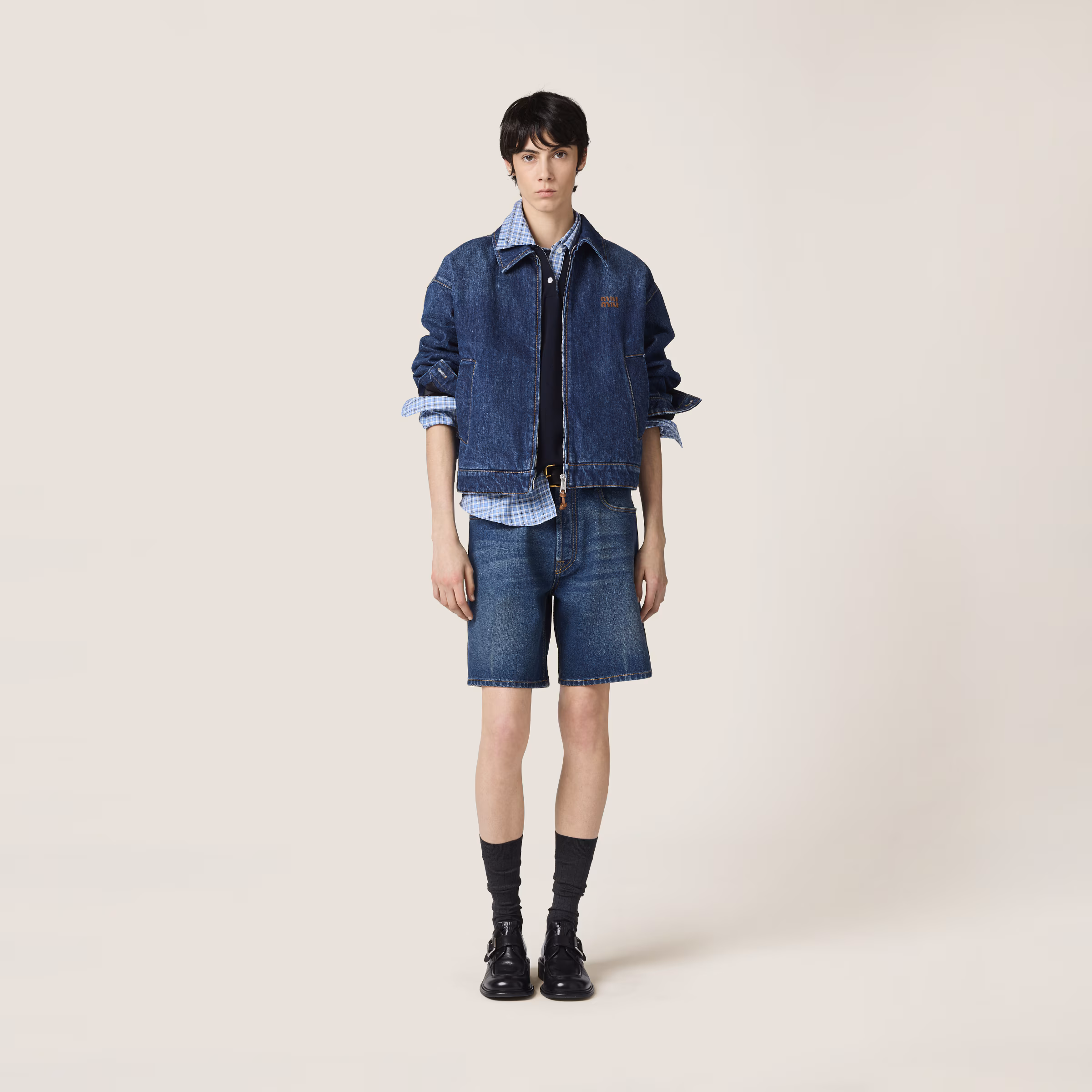 Washed Denim Bermudas