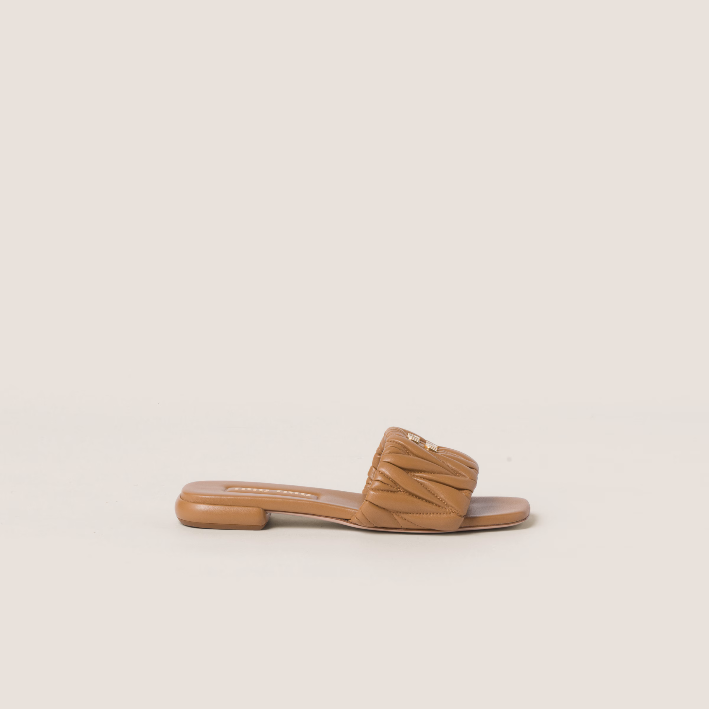 Matelassé Nappa Leather Slides