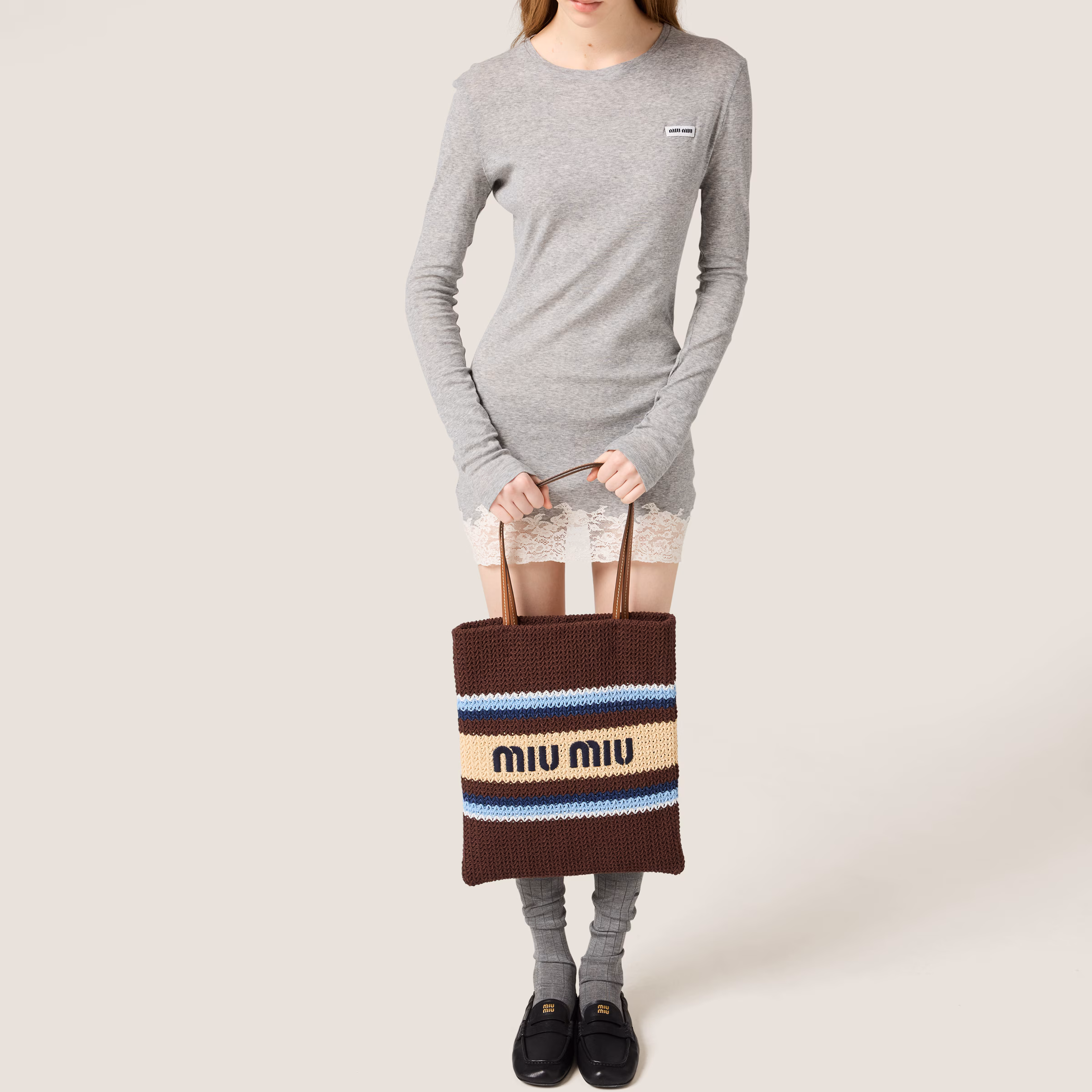 Raffia-Effect Woven Tote Bag