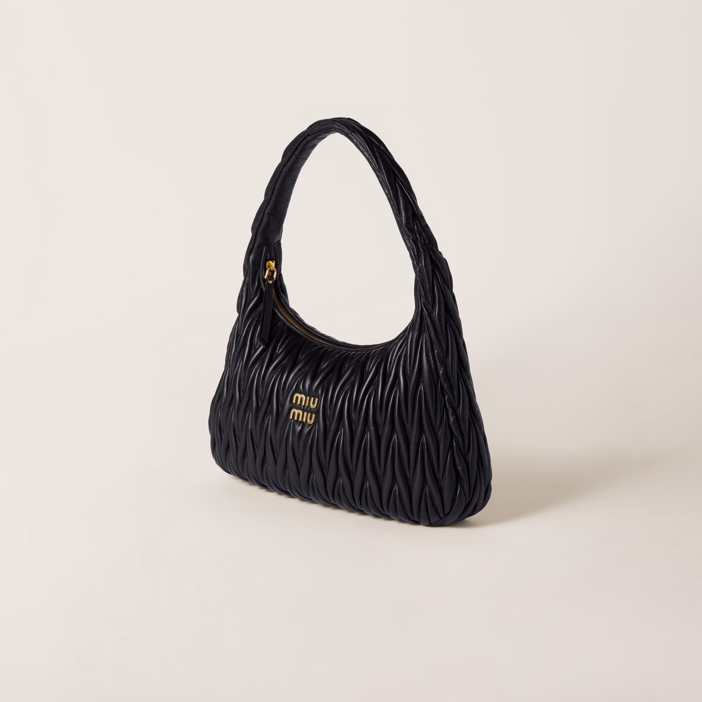 Wander Matelassé Nappa Leather Hobo Bag