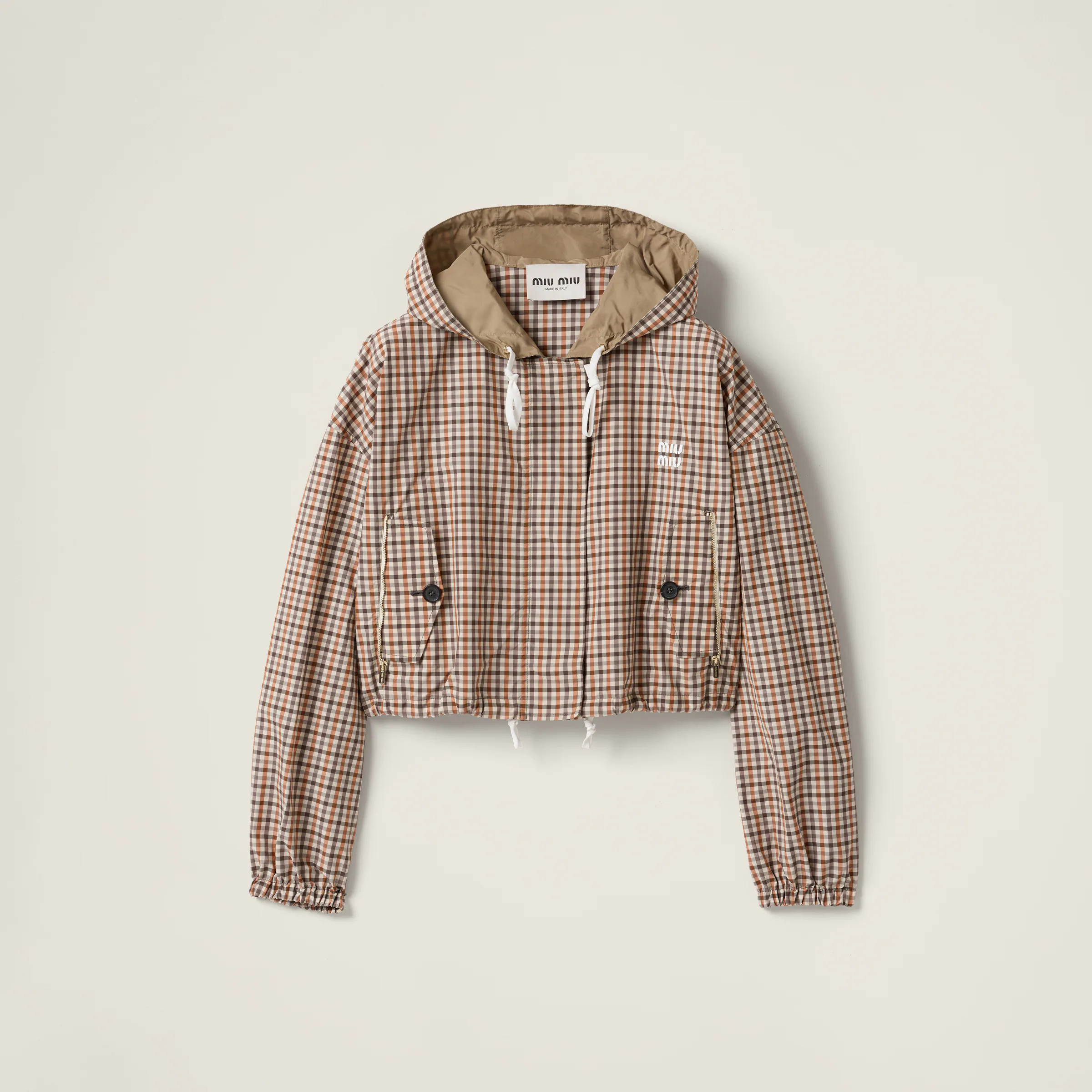 Vichy Check Technical Fabric Blouson Jacket